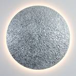 LED wall light Meteor, Ø 120 cm, silver