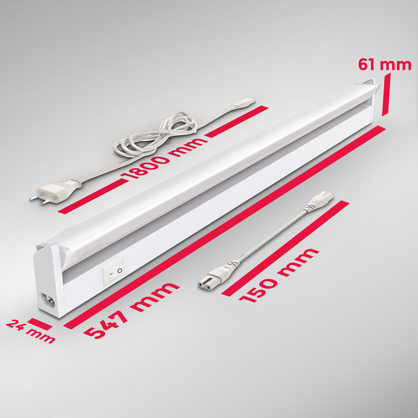 LED meubelverlichting Hike, wit, L 54,7 cm, 4.000 K LED meubelverlichting Hike, wit, L 54,7 cm, 4.000 K