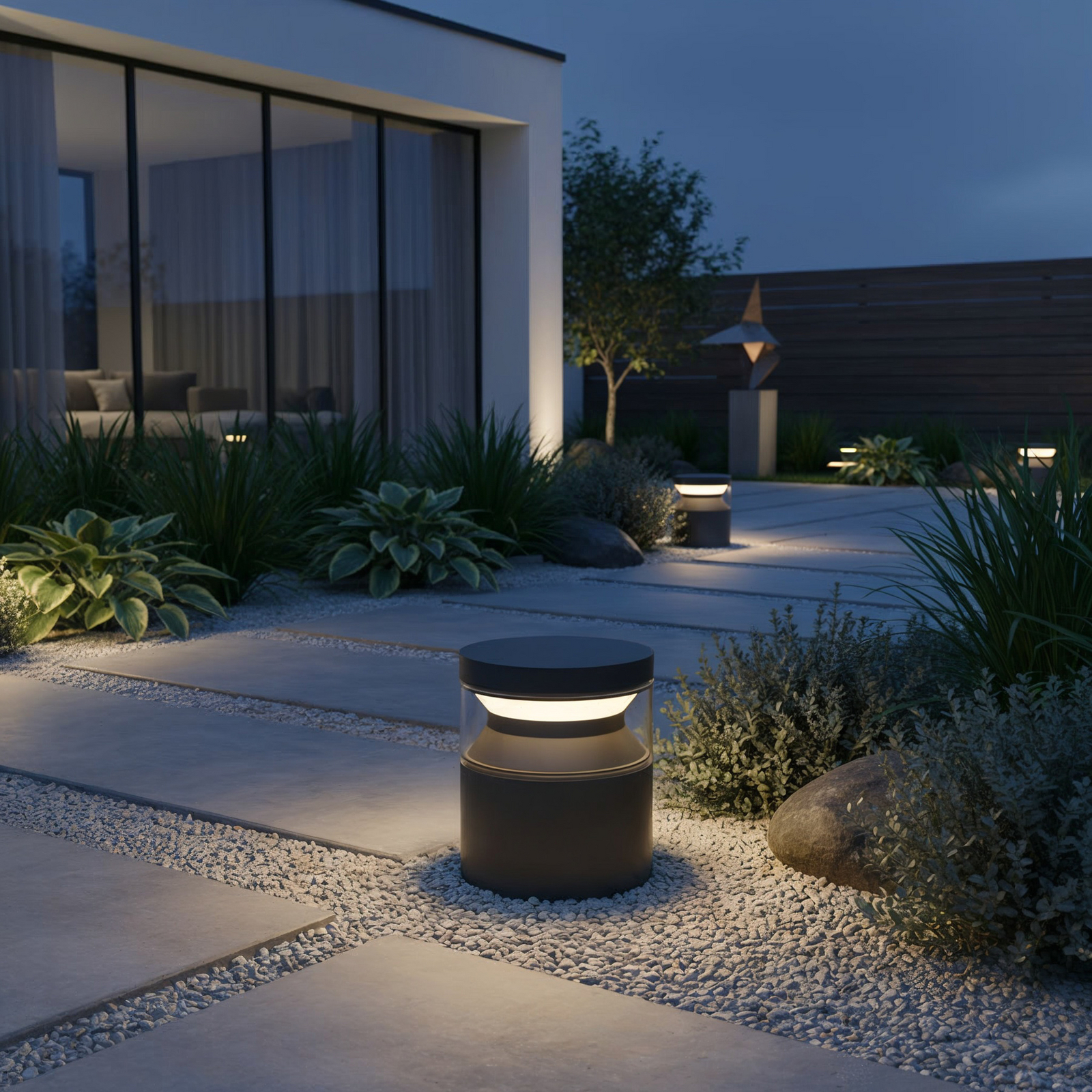 Ideal Lux LED postolje Boeing, crna, visina 15 cm