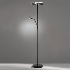 LED stojací lampa Dent, černá, 180 cm, CCT, 2 světla