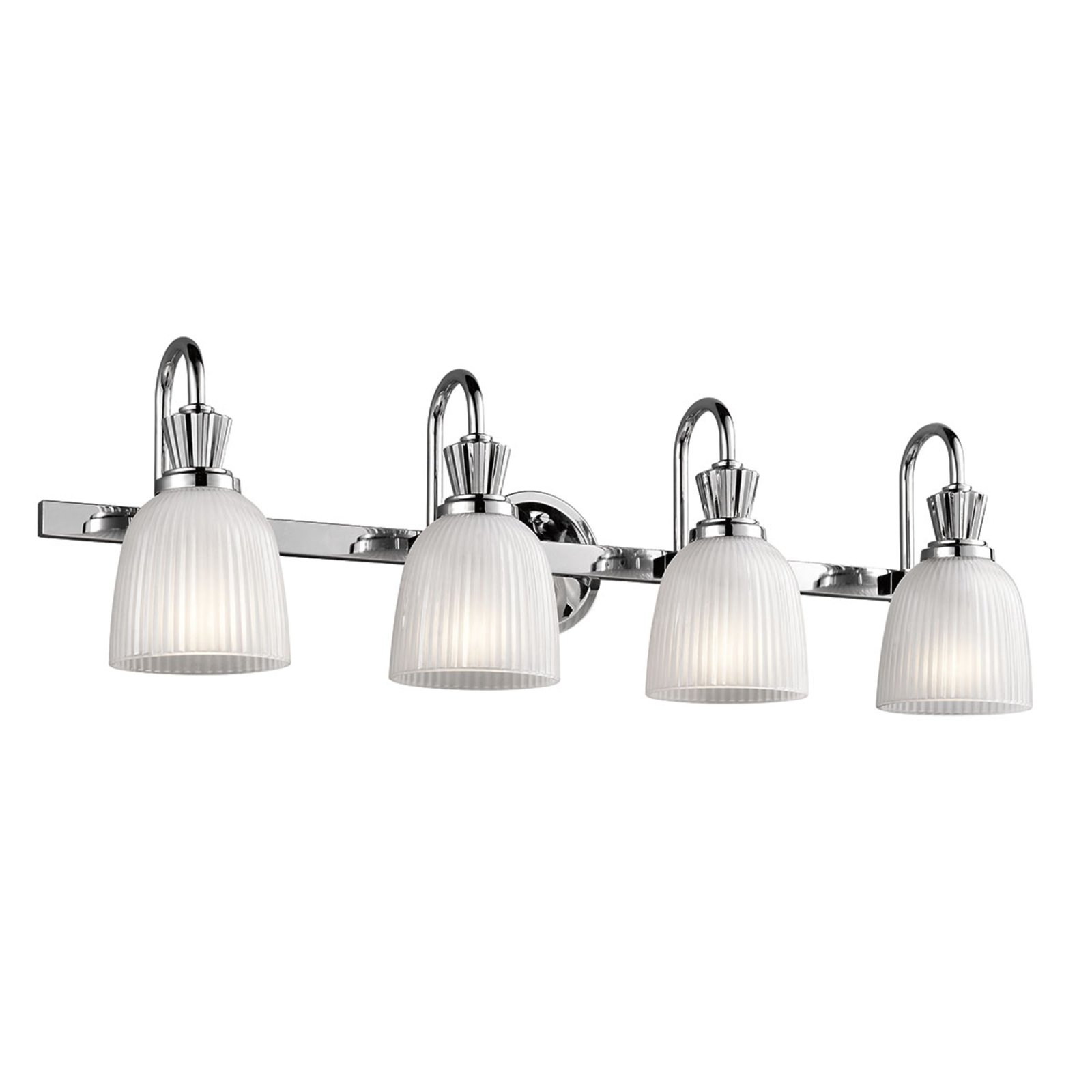 Stylish LED wall light Cora, four-bulb