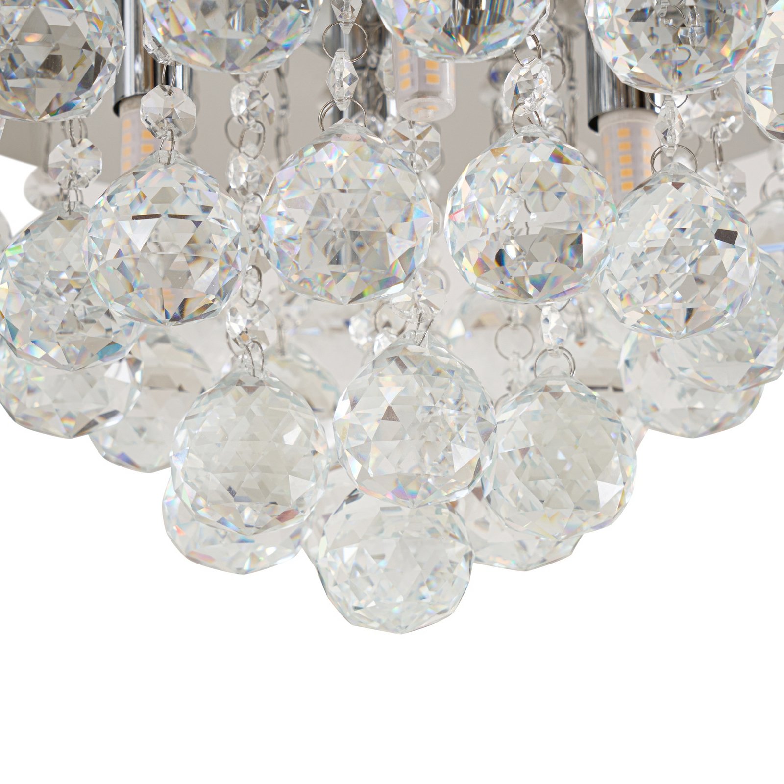 Lindby Deckenleuchte Antonino, Ø 35 cm, 4-flg., Kristall, G9 Lindby Deckenleuchte Antonino, Ø 35 cm, 4-flg., Kristall, G9