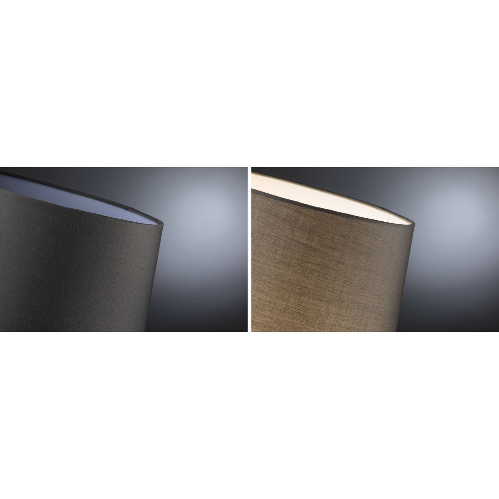 Paulmann vloerlamp Stellan, grijs, hoogte 161 cm, stof/metaal