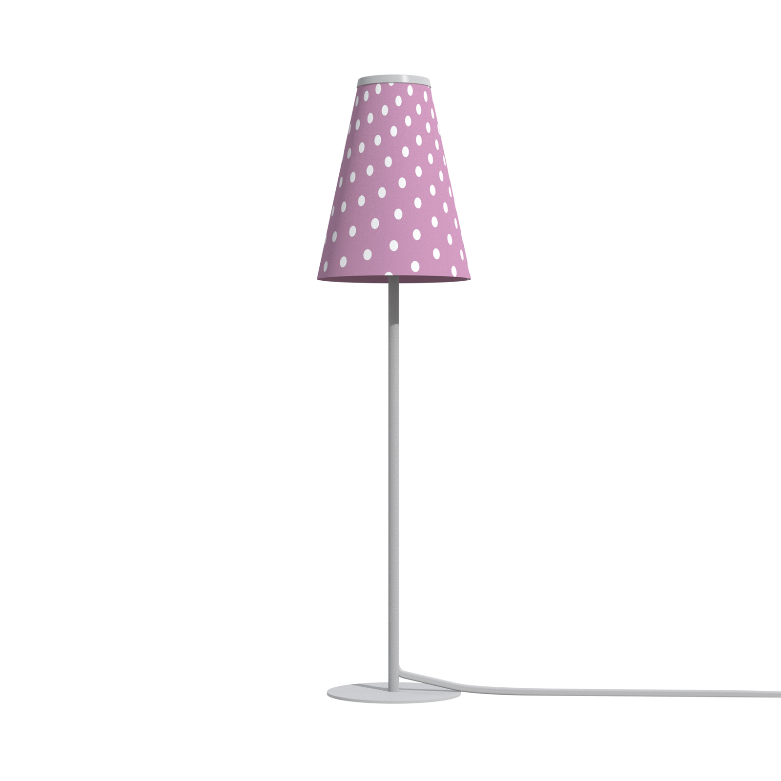 Bordlampe Trifle, pink/hvid med prikker