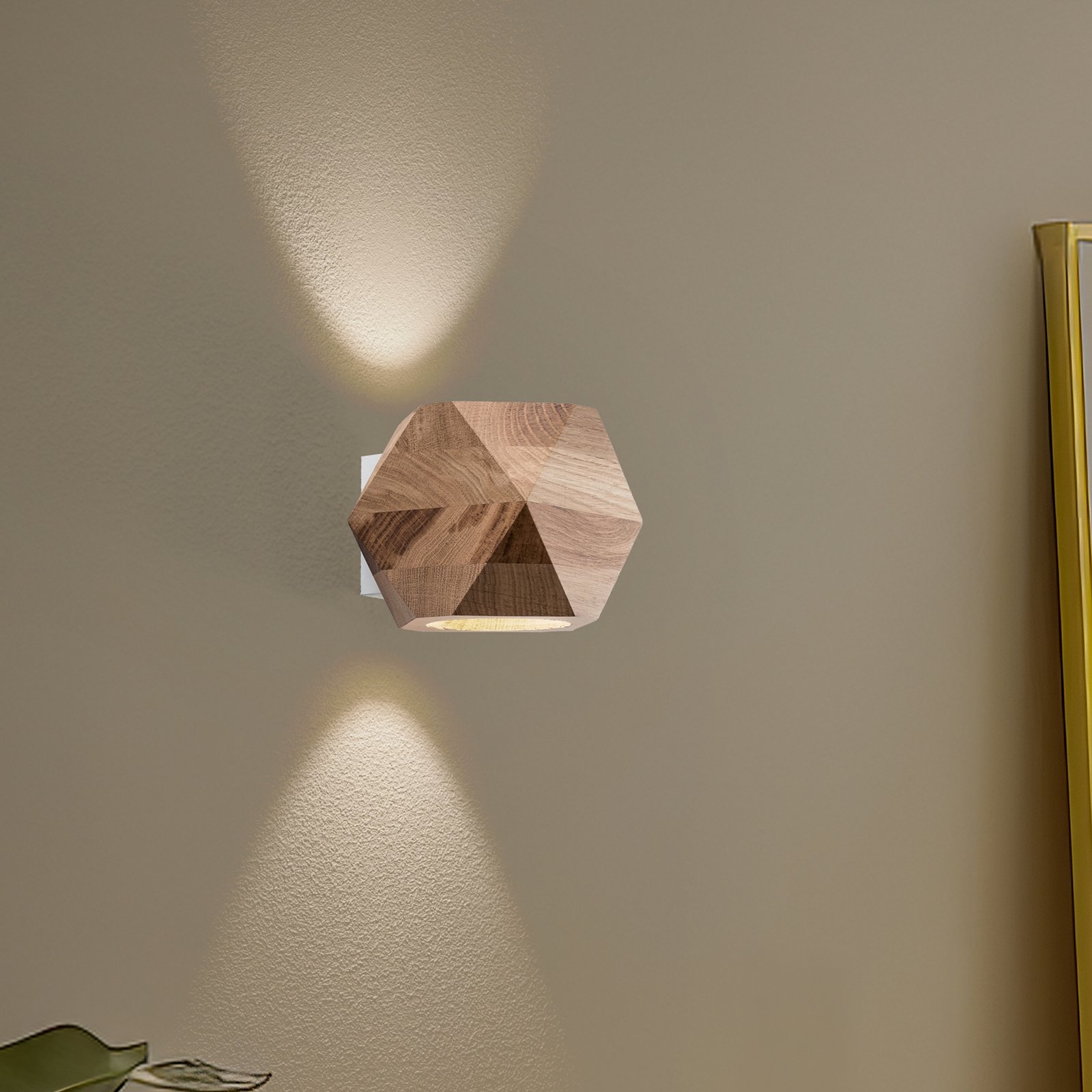 Envostar Peach Puff wall polyhedron wood 1-bulb