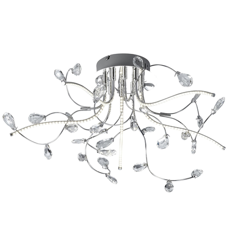 Plafonnier LED Crystal chromé brillant