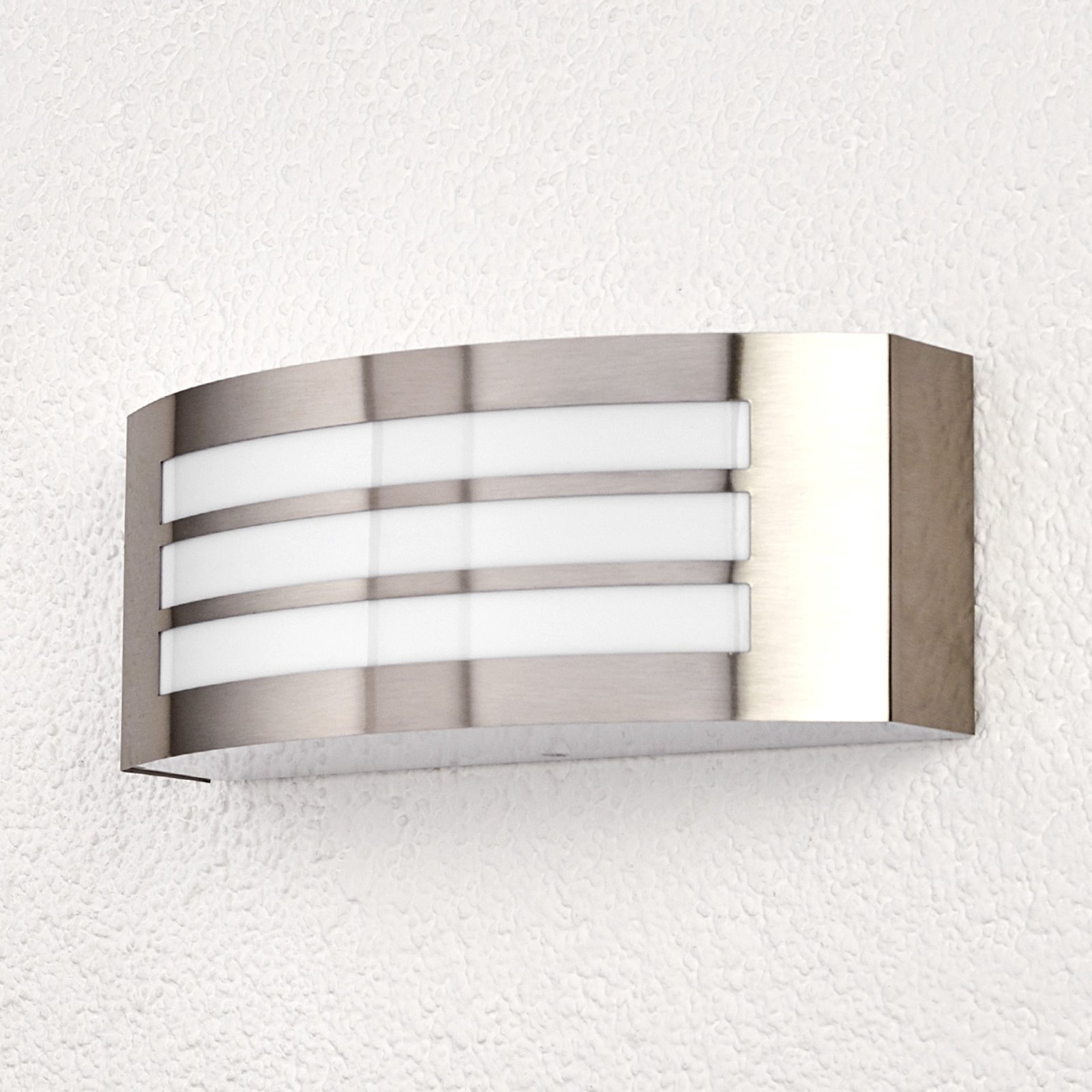 Raja Striped Outdoor Wall Lamp Stainless Steel - Lindby