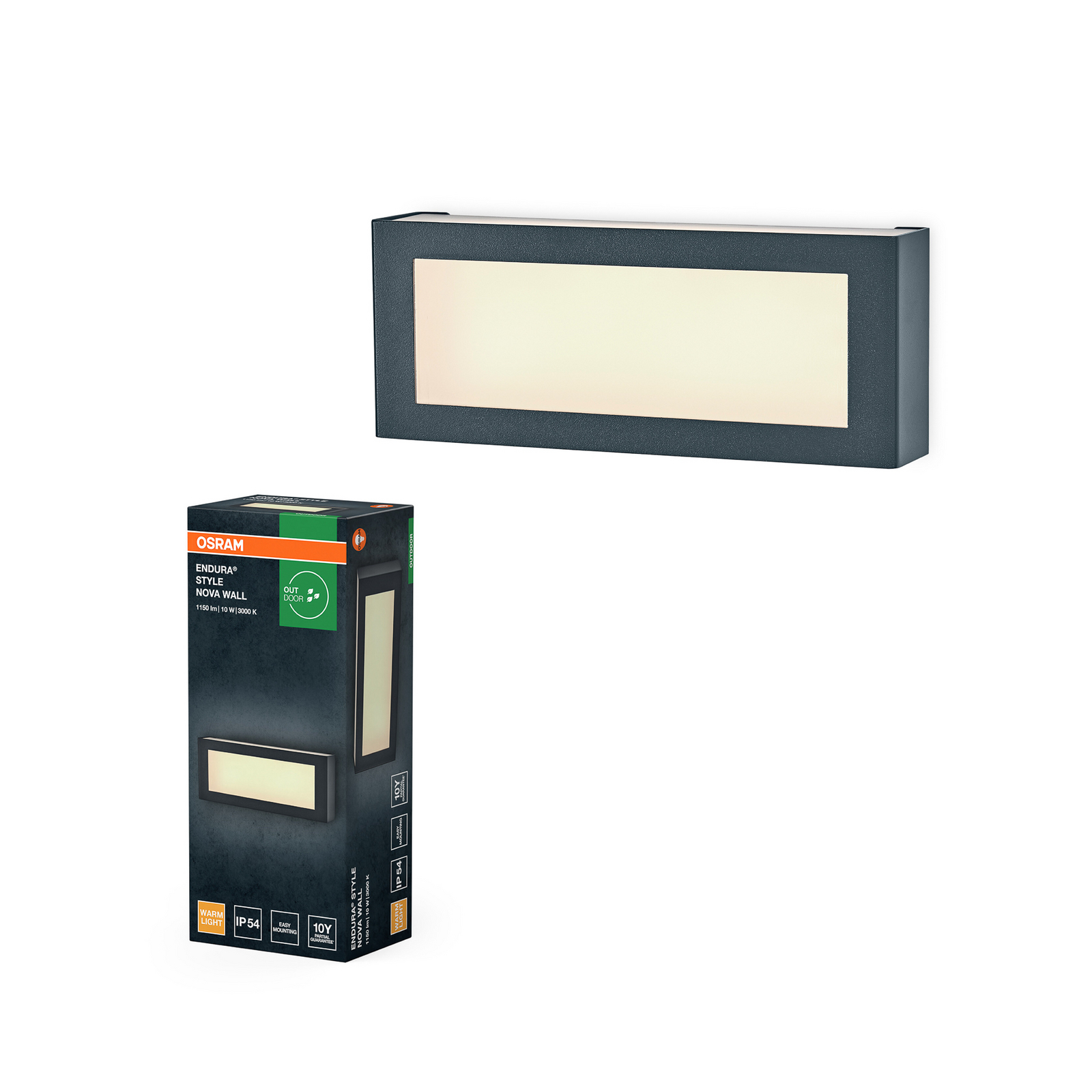OSRAM LED buiten wandlamp ENDURA STYLE NOVA, donkergrijs, IP54