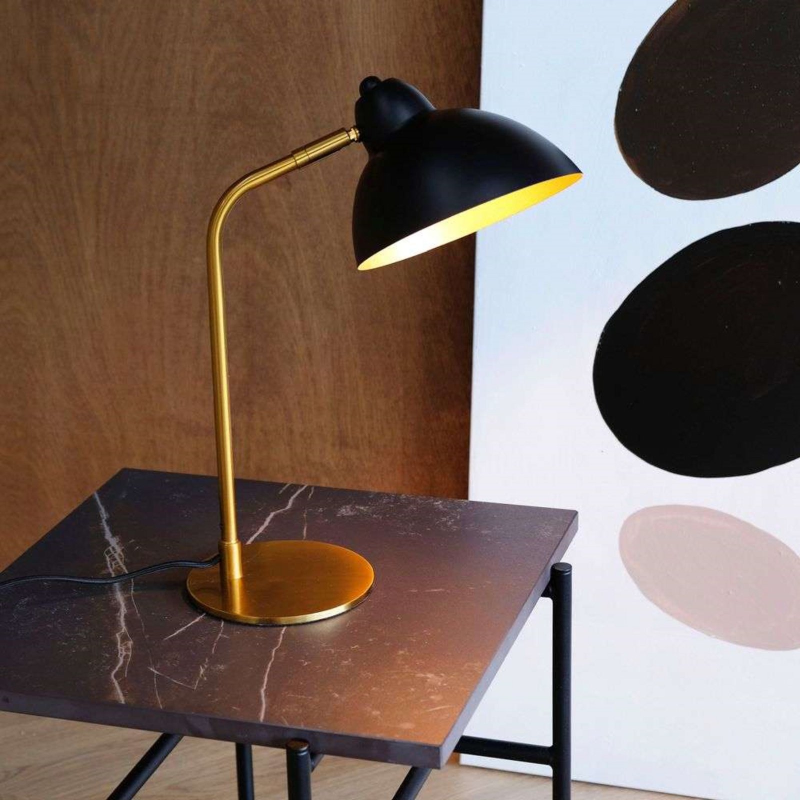 Futura Lampada da Tavolo Small Black/Brass - DybergLarsen