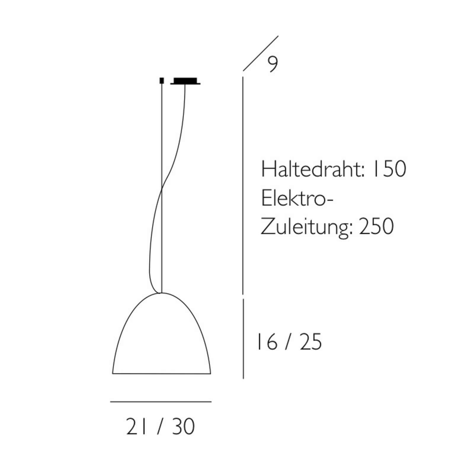 BELL - 1-lichts zandkleurige hanglamp, 30 cm