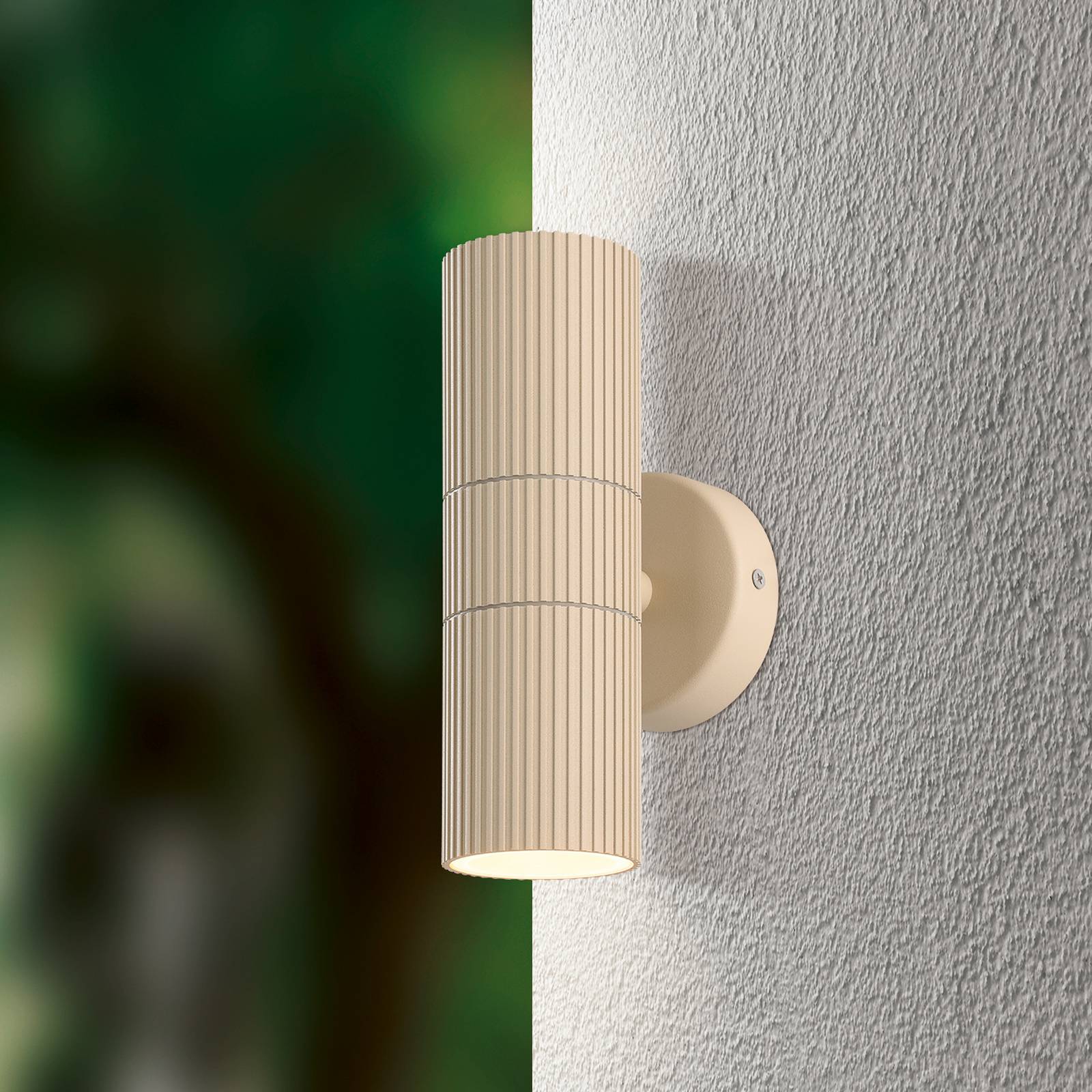 EGLO Applique d'extérieur Tomelloso, blanche, hauteur 20 cm, métal, à 2 lampes.