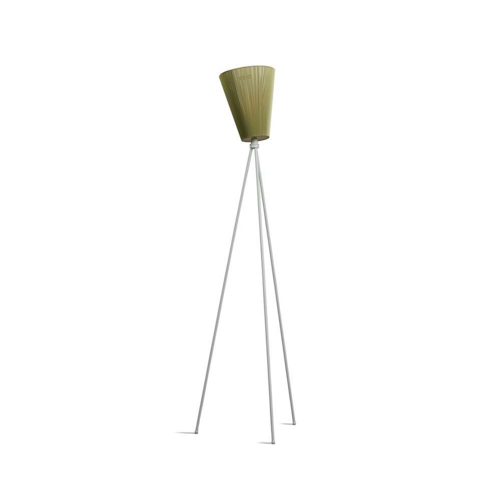 Oslo Wood Floor Lamp Light Grey/Olive - Northern