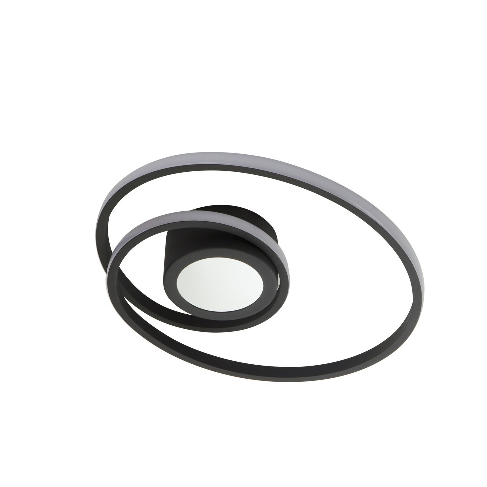 Thalina LED Plafondlamp 45cm Zwart/Wit - Lindby