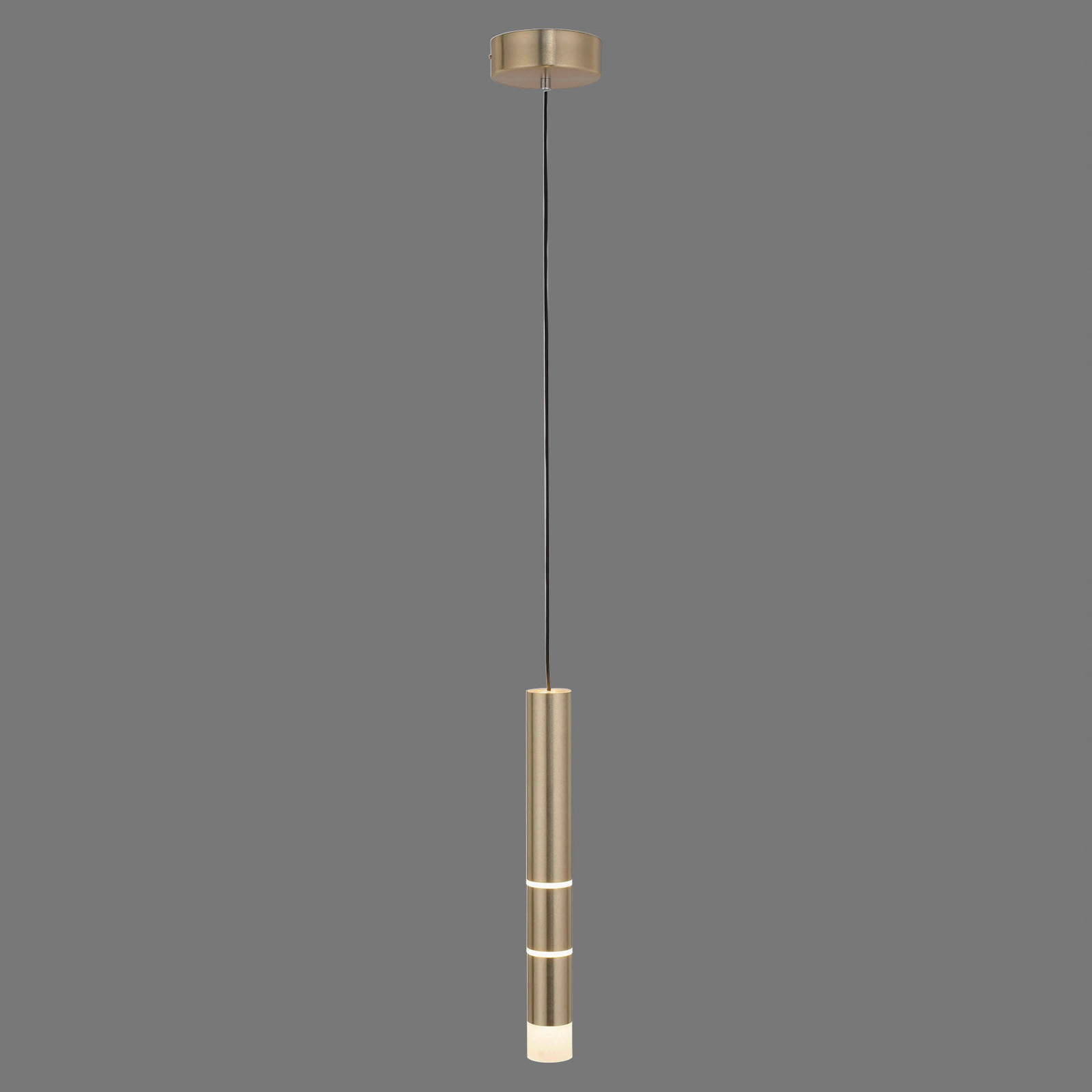 PURE Vega LED hanglamp, een cilinder, messing