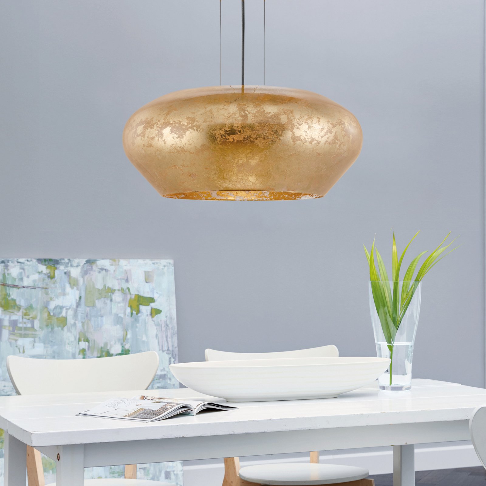 EGLO Stars Of Light hänglampa Priorat, glas, guldfärgad