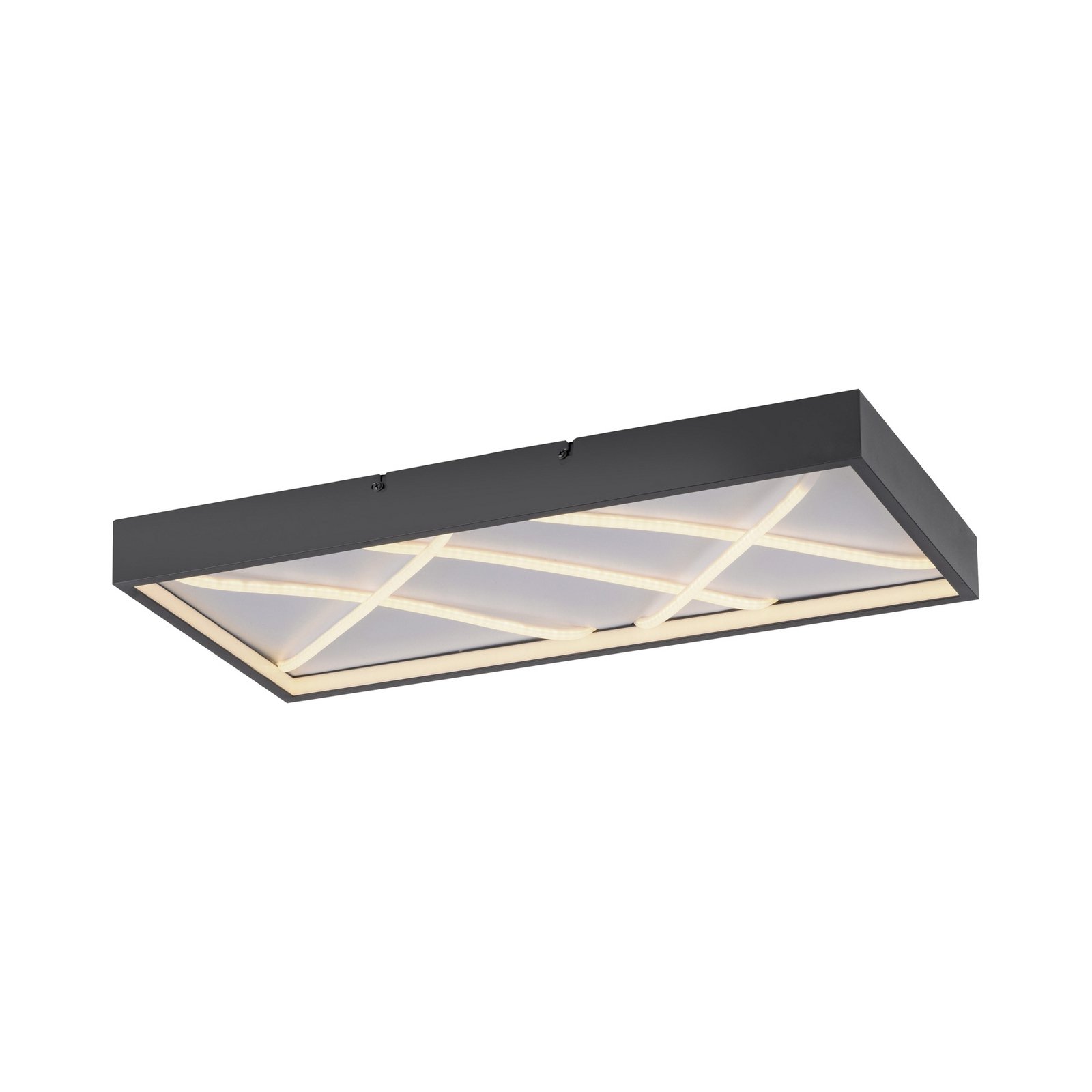 JUST LIGHT. LED plafondlamp Mikado, 60 x 30 cm, zwart