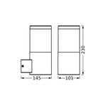 OSRAM ENDURA CLASSIC EBRO outdoor wall light, stainless steel, IP44