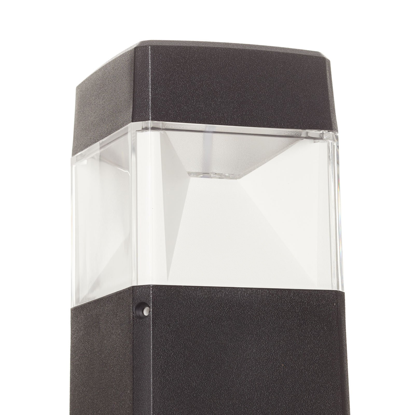 LED pedestal light Elisa 500 black, clear, 10W CCT