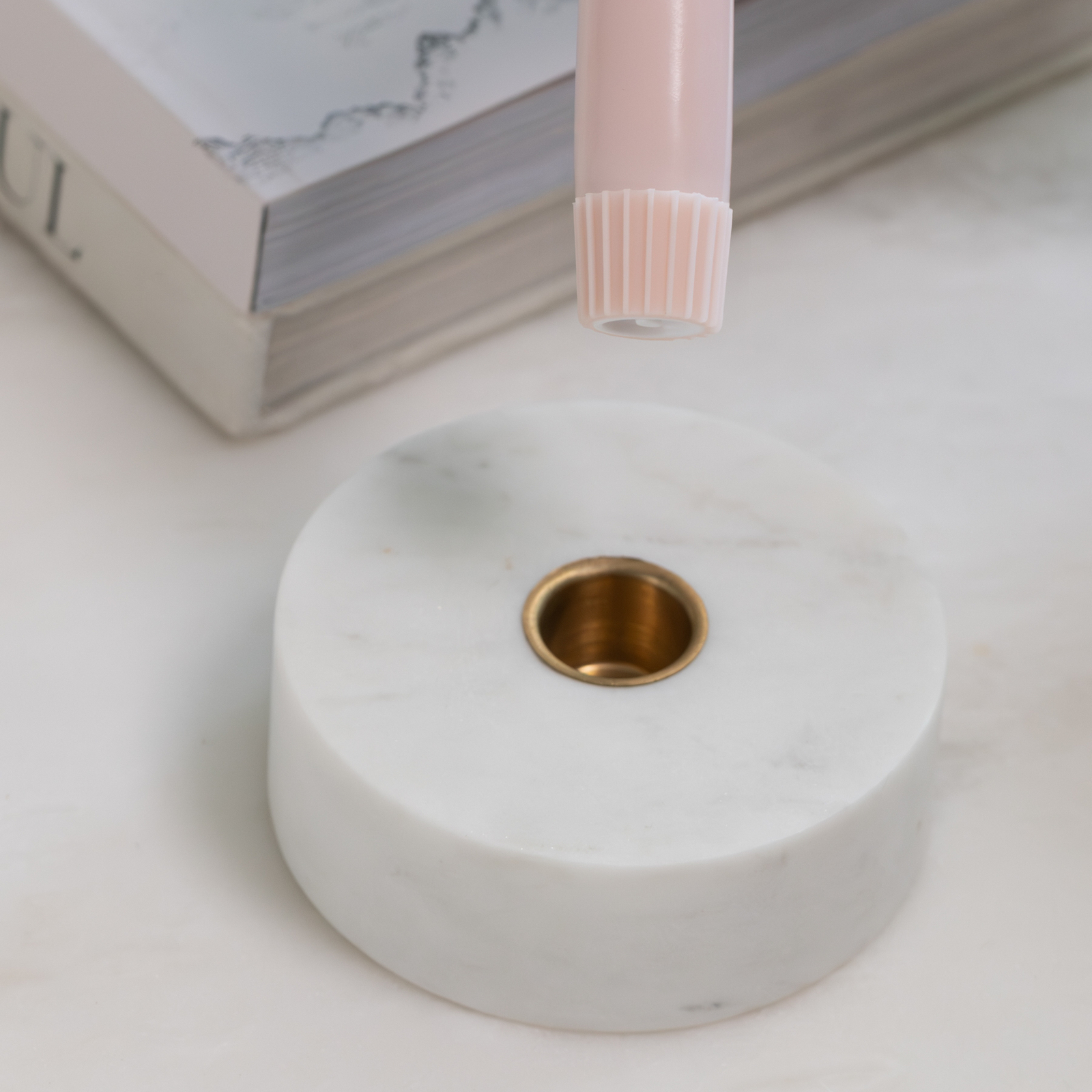 TAPER LED-ljusstake, 2-pack, rosé, höjd 25 cm – Uyuni Lighting