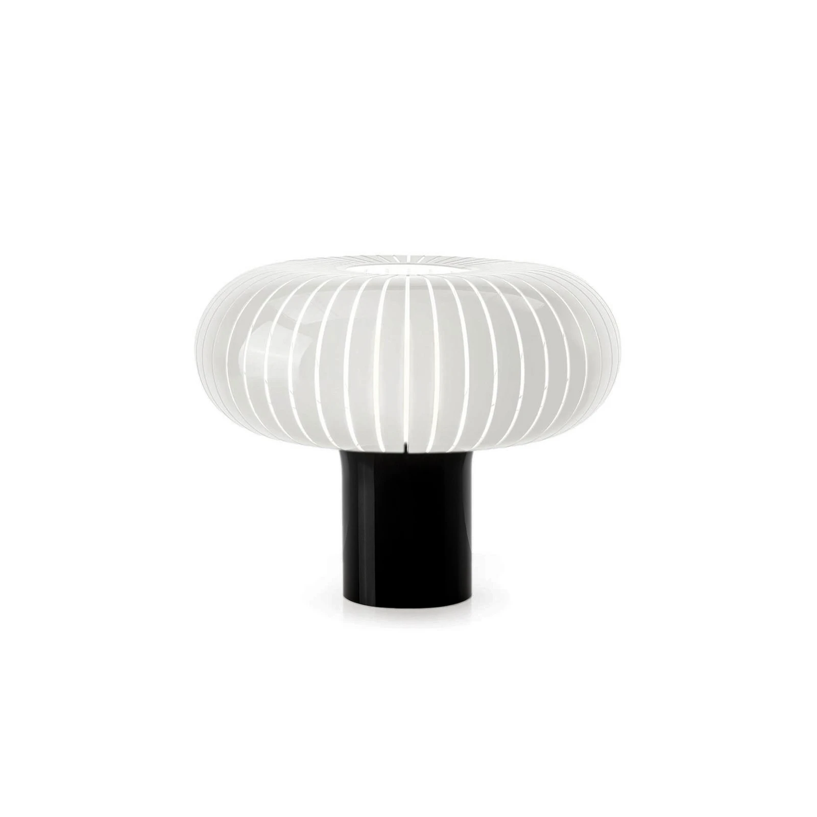 Kartell Stolová lampa Teresa, čierna/biela, Ø 50 cm, PMMA
