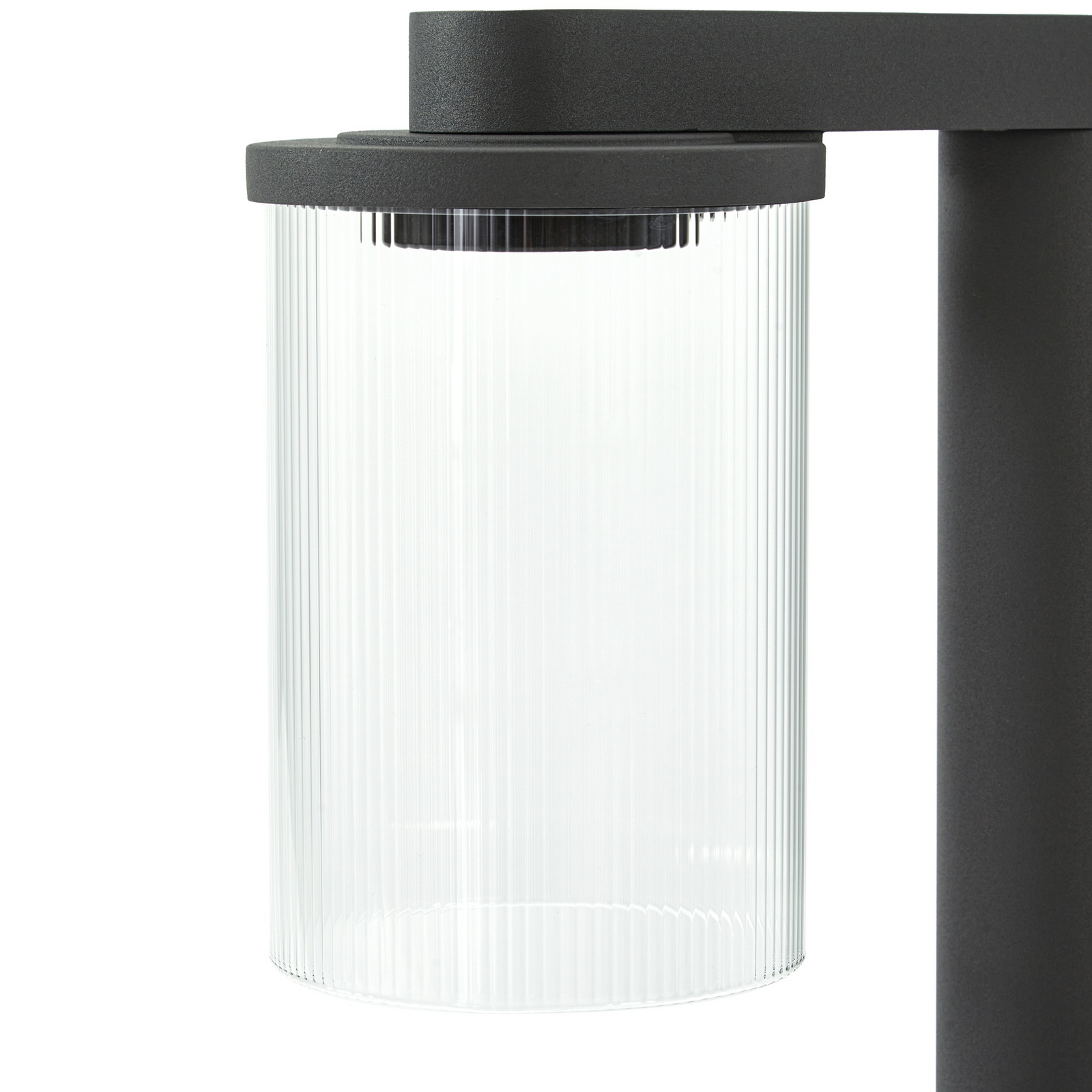 Bornă luminoasă LED Lucande Bee-G, antracit, 90 cm, striată