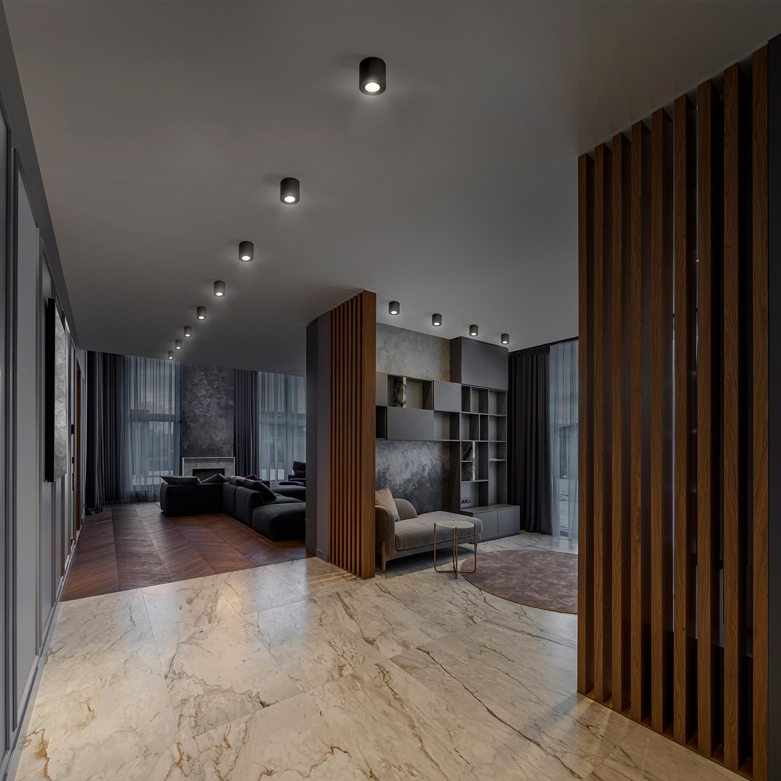 OSRAM Deckenstrahler ROUND, schwarz, Ø 8 cm, Metall, GU10 OSRAM Deckenstrahler ROUND, schwarz, Ø 8 cm, Metall, GU10