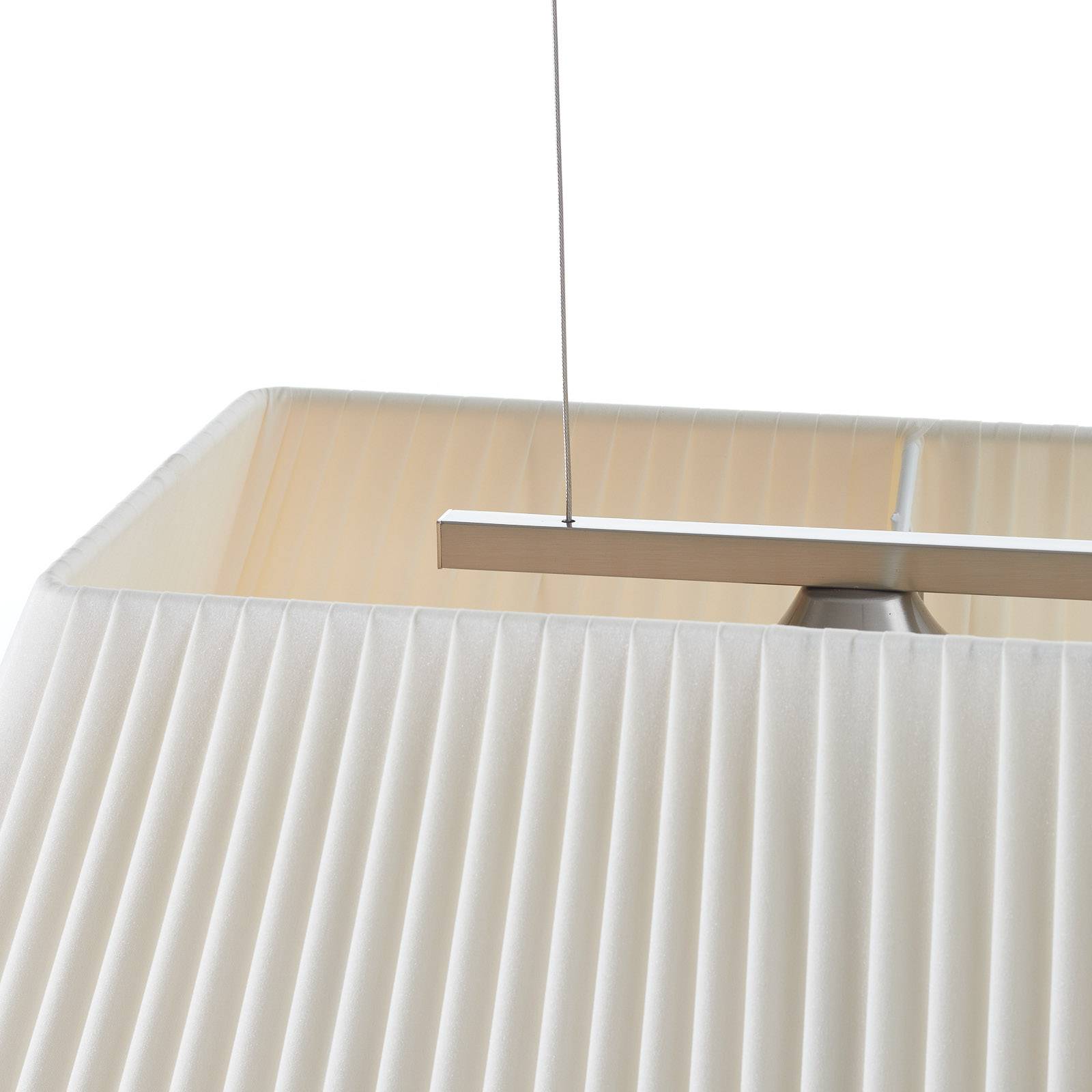 Bover Mei 120 - podłużna lampa wisząca, kremowa