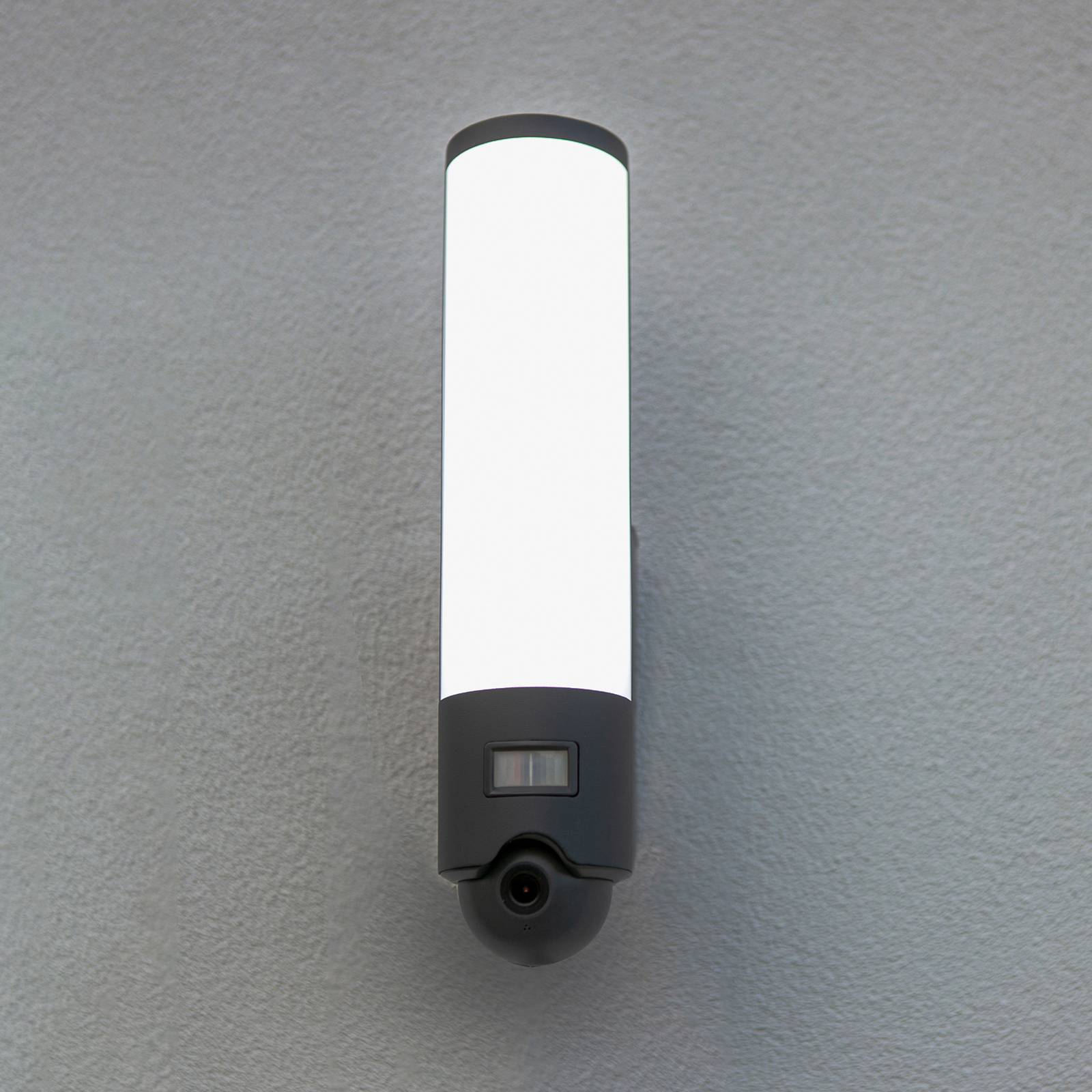 Lutec connect led külső fali világítás elara fekete kamera