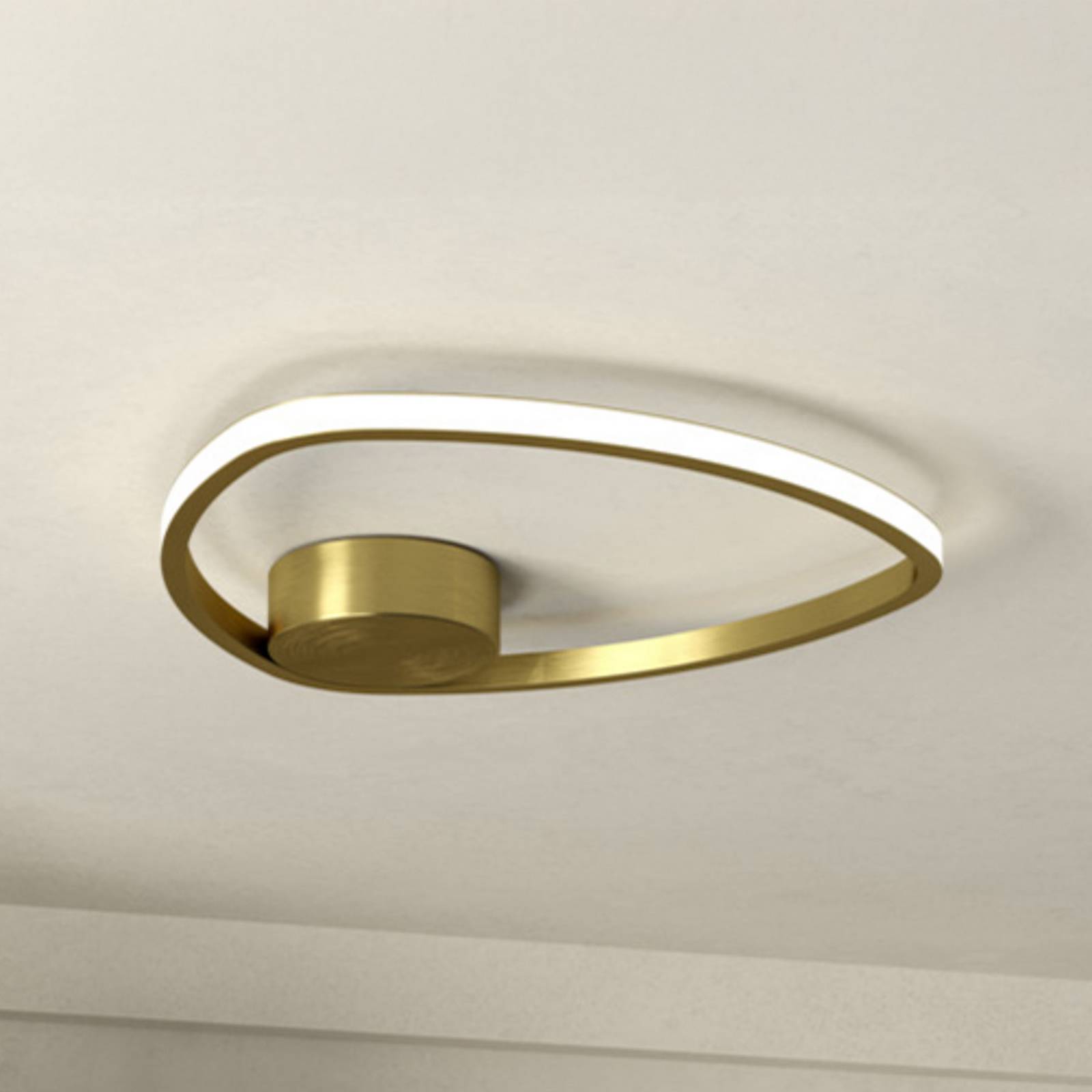 Lampa sufitowa LED EGLO MOSCHELLA, w kolorze mosiądzu, Ø 38 cm CCT