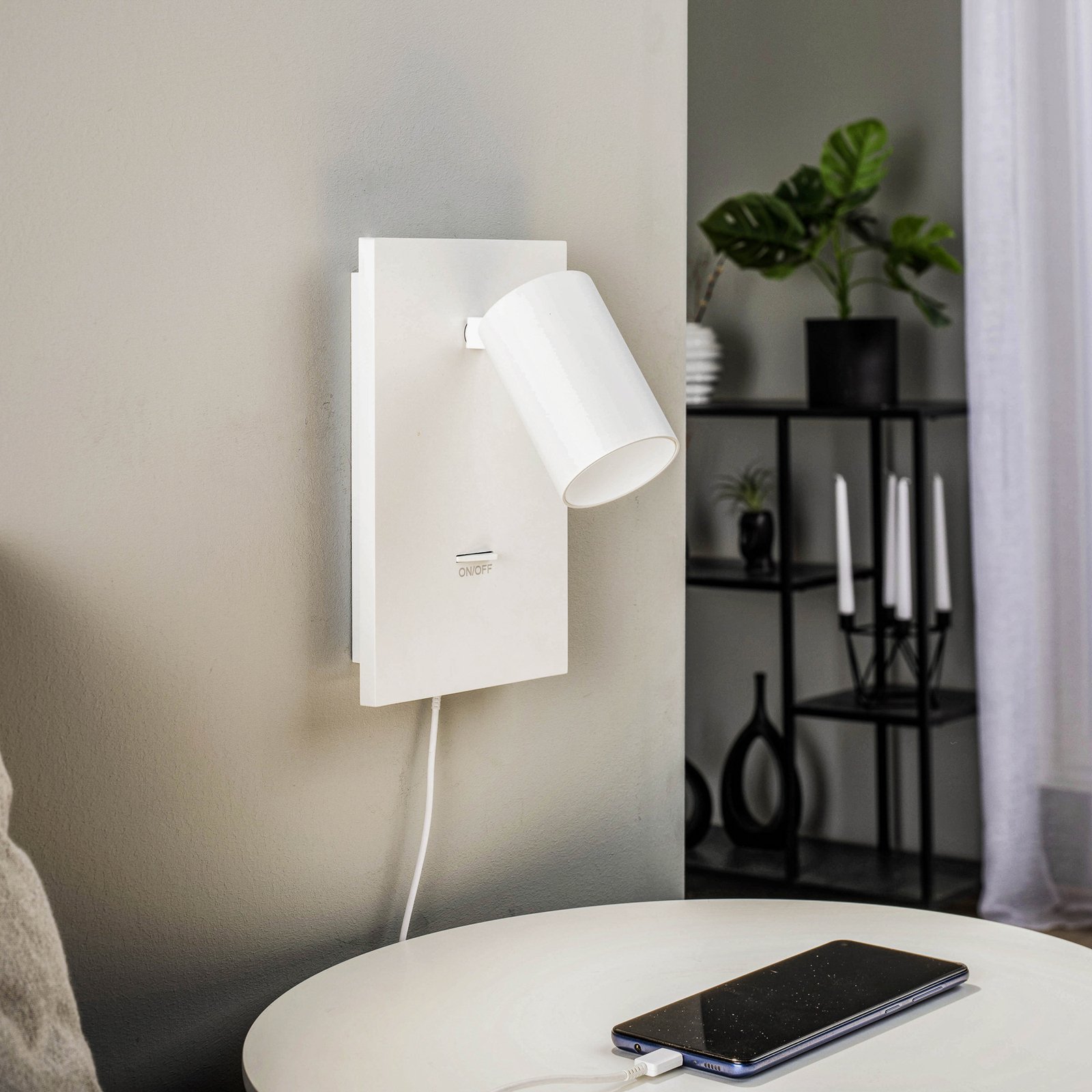 Brinja Applique da Parete USB White - Arcchio
