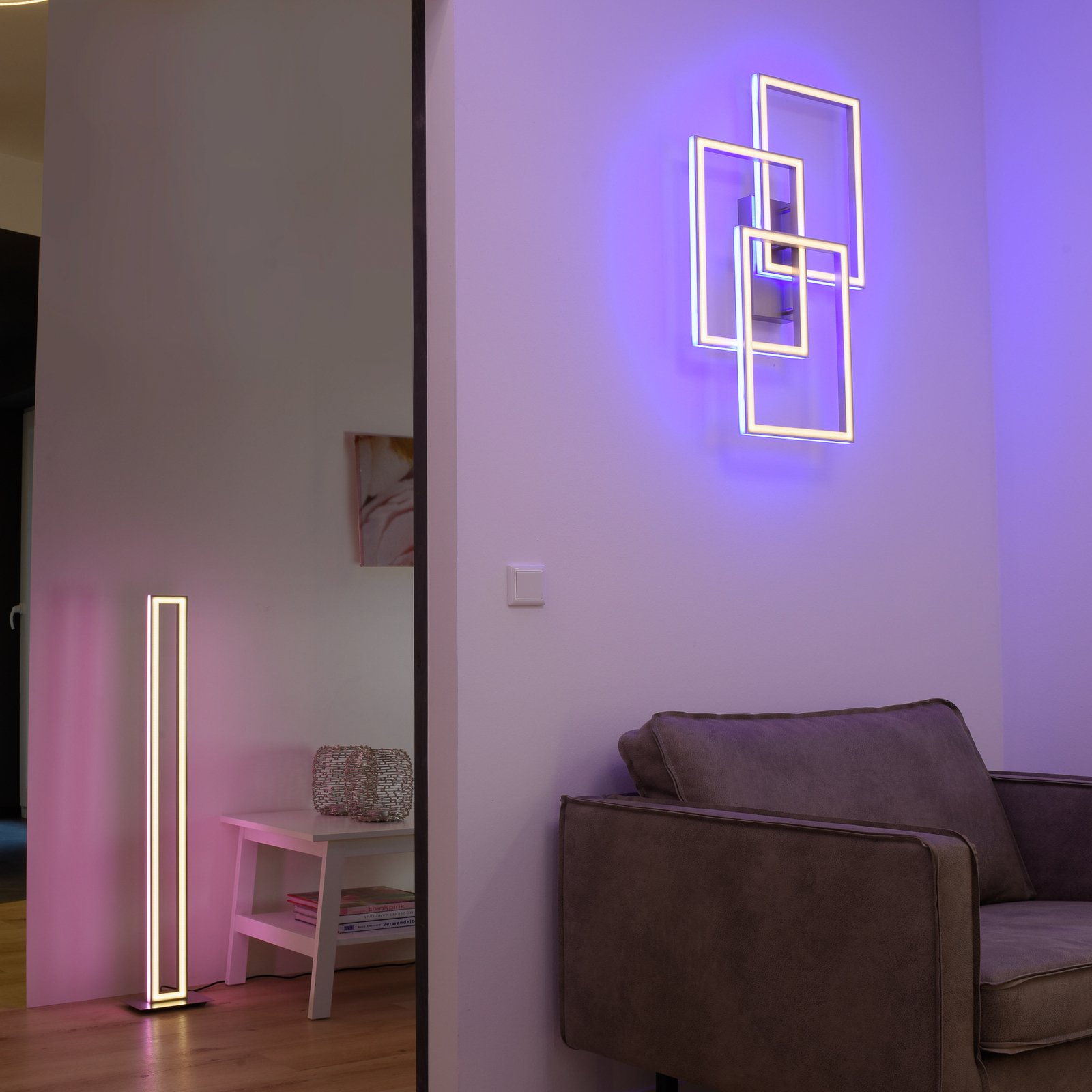 Paul Neuhaus Helix LED plafondlamp 3 frames 82cm