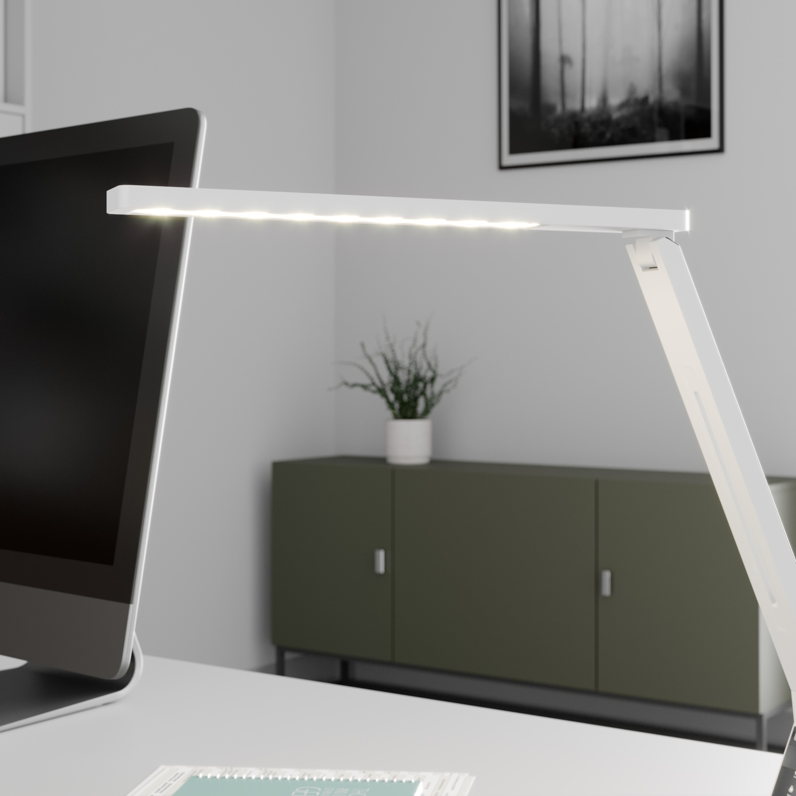 Arcchio Lianel LED-skrivebordslampe, hvid