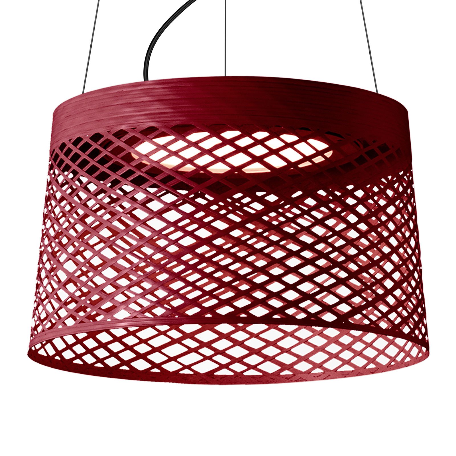 Foscarini Twiggy Grid LED visilica, karmin crvena