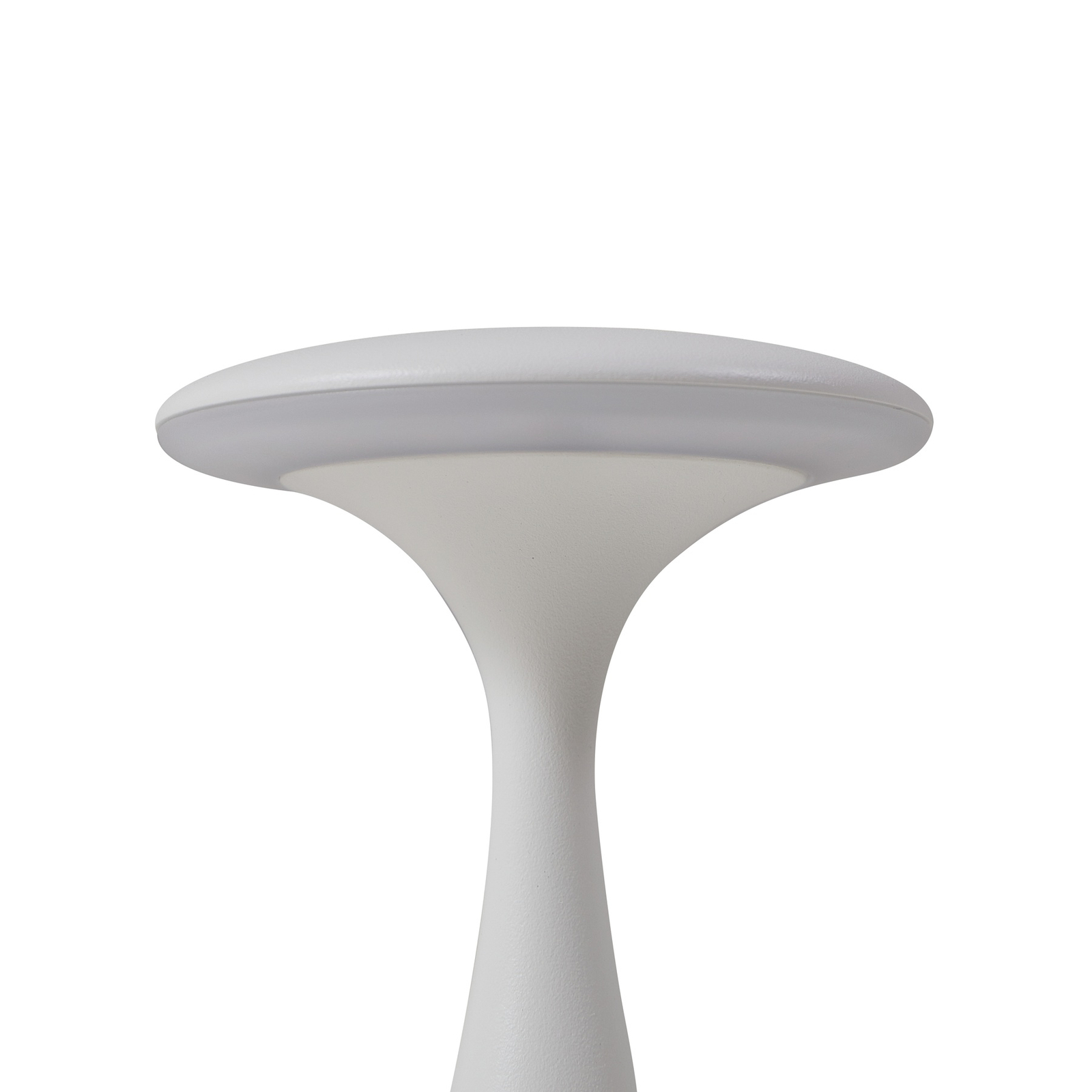 Lindby Lámpara de mesa LED recargable Evelen, blanca, IP54, CCT