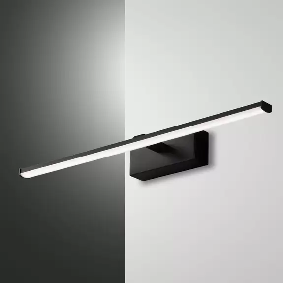 Lampenwelt LED-Wandleuchte Nala, schwarz, Breite 50 cm