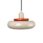 Planet Mini hængelampe, beige, metal, Ø 27 cm – Dyberg Larsen