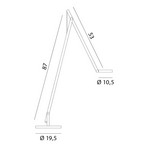 String F1 Golvlampa DTW Matt Black/Silver - Rotaliana