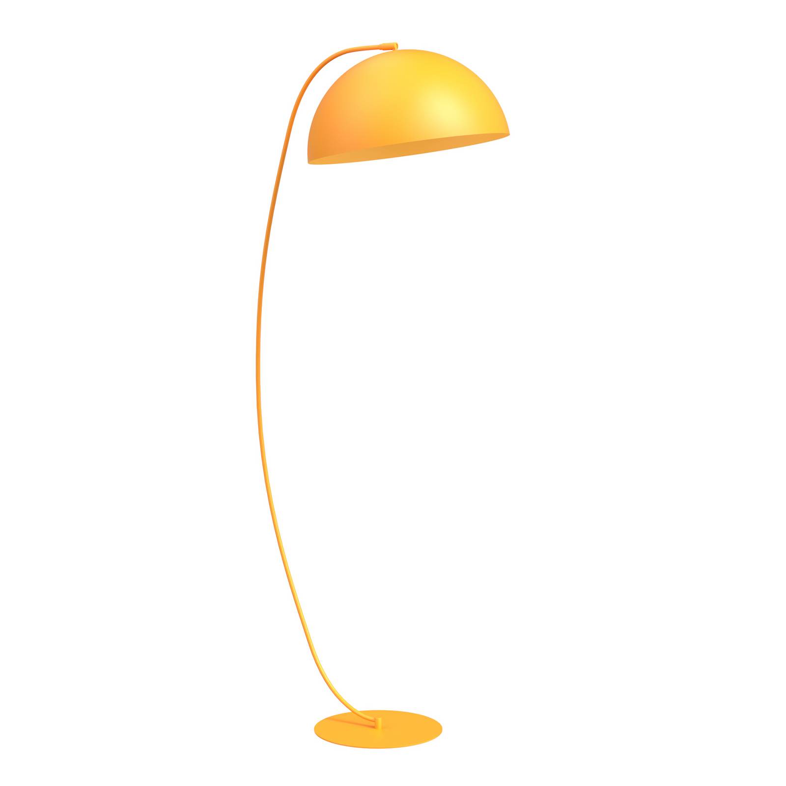 Stehlampe Arcos, orangefarben, Höhe 150 cm, Metall