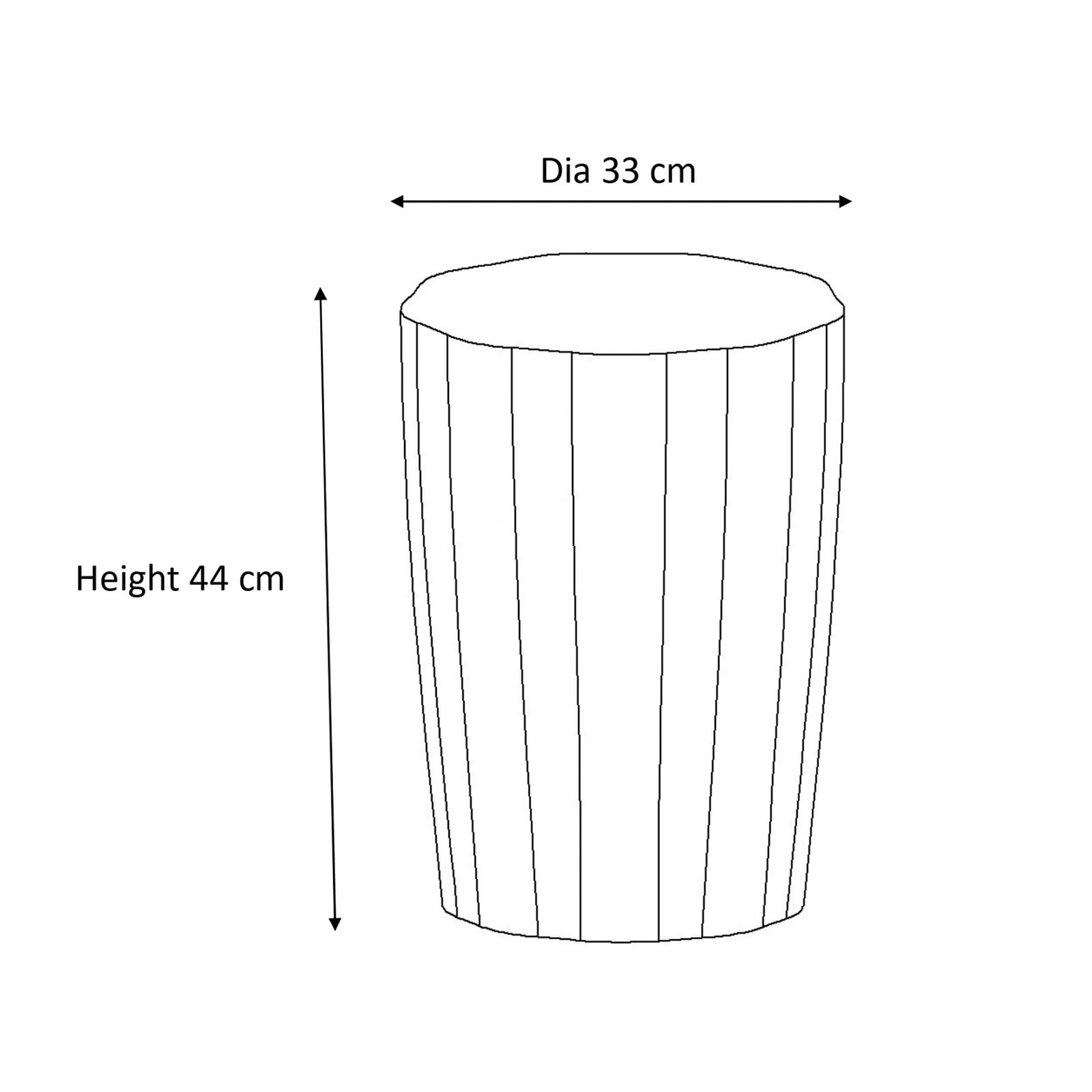 Tavolino HDMeta in ottone anticato, altezza 44 cm - House Doctor