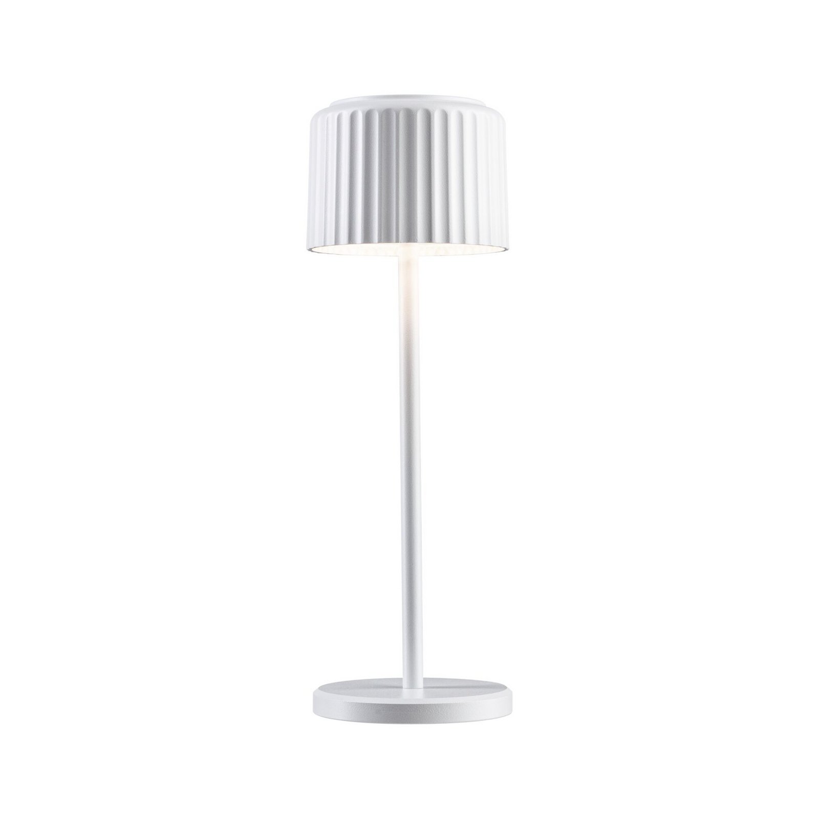 Lampa de masă solară cu LED Paulmann Else, albă, IP44, dimabil