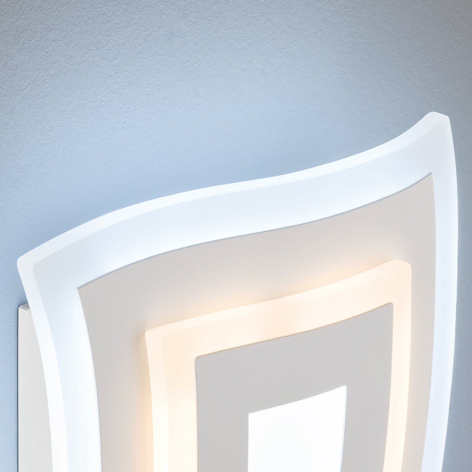 Gorden LED wall light, branco, altura 43 cm, metal, CCT