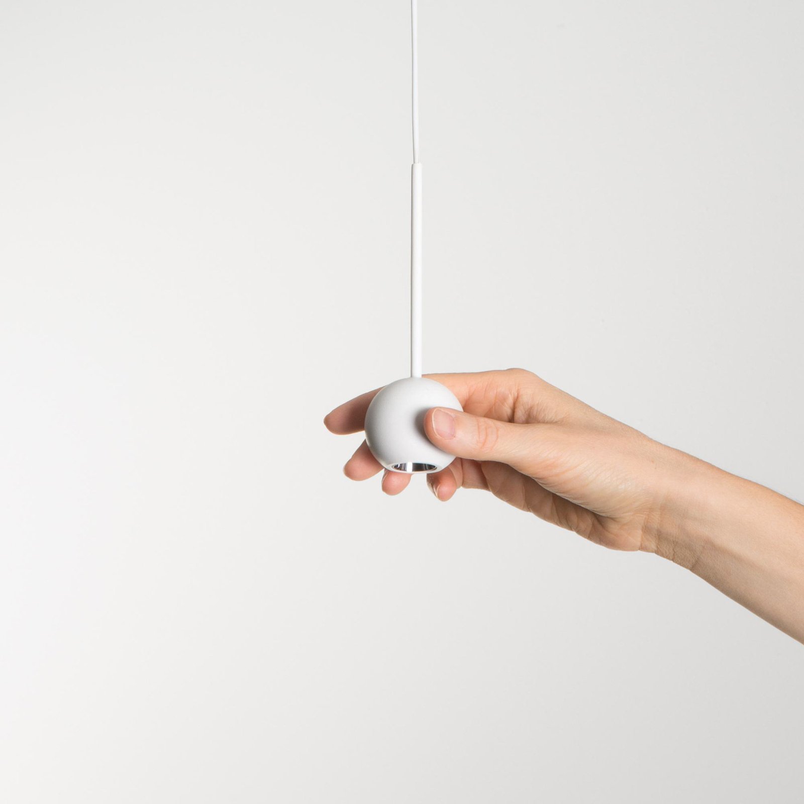 Ideal Lux Archimede Sfera LED hengelampe, hvit, metall