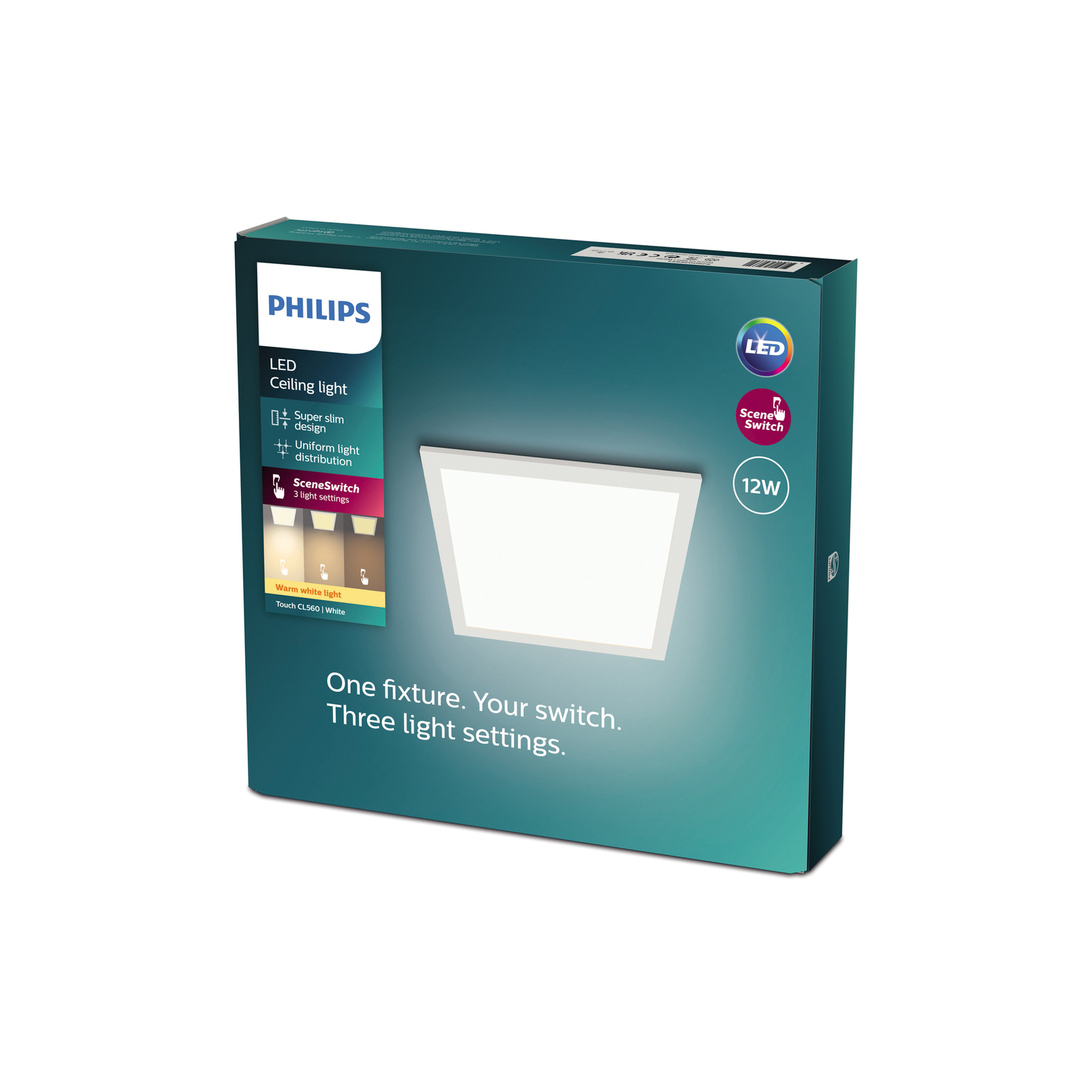 Painel LED Philips Touch 32,8 x 32,8 cm branco 2.700 K