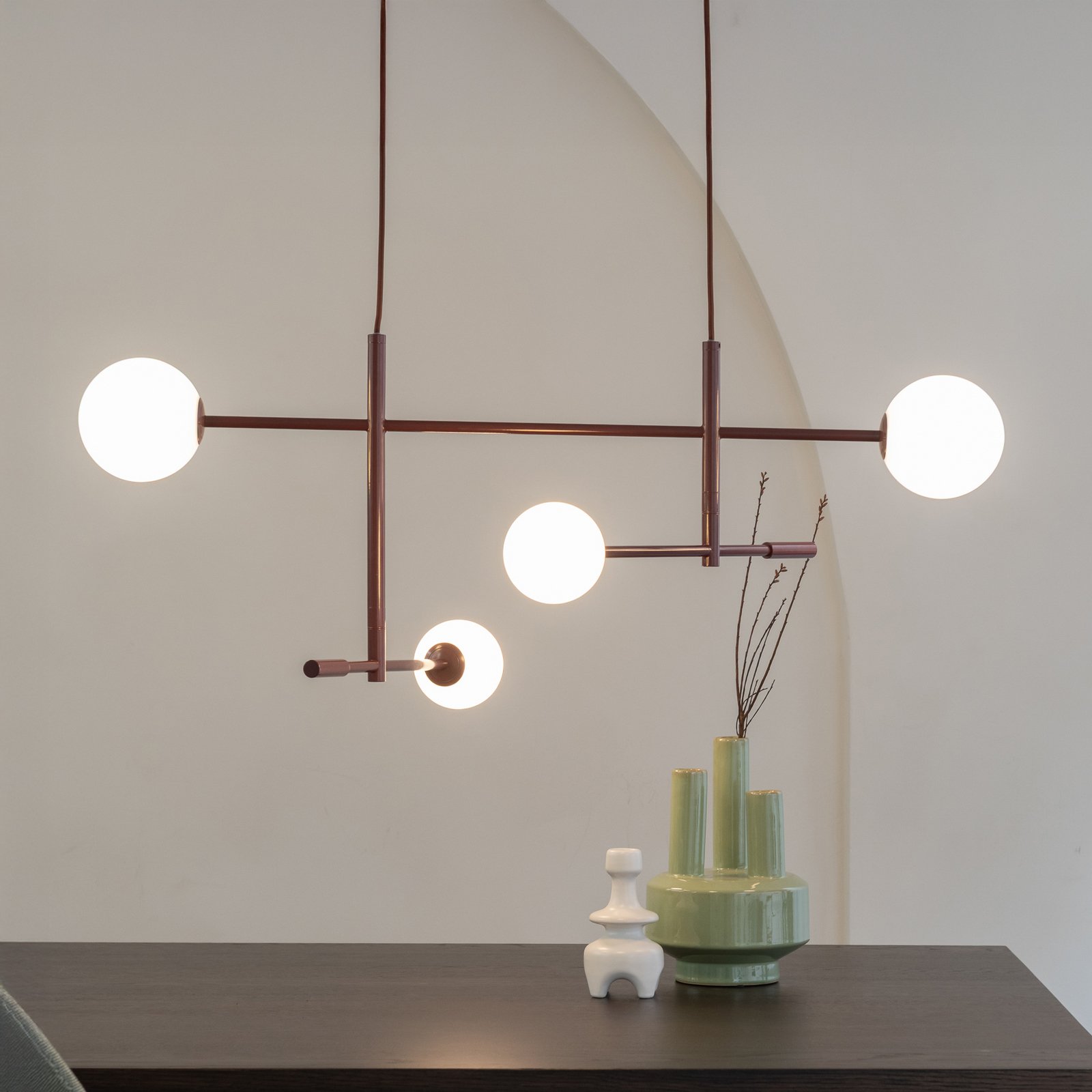 IT'S ABOUT ROMI Copenhagen hanging light, dark red, rotatable