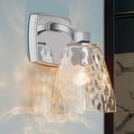 Wandlamp Marant, chroom/transparant, hoogte 24 cm, IP44, G9-LED