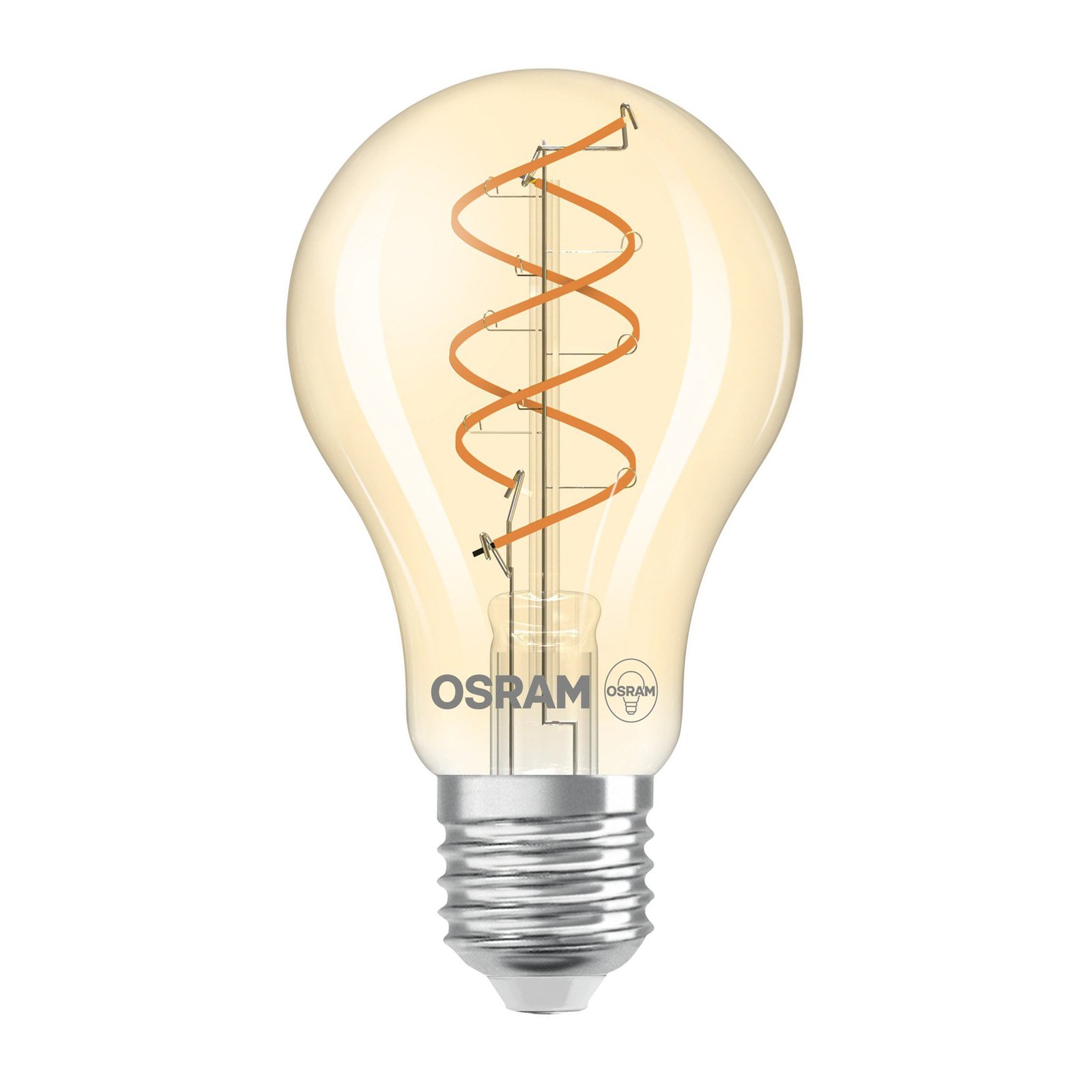 OSRAM LED Vintage E27 8W 2 200K Spiral Filament gold dim