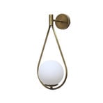 Revenna wall light, brushed brass metal Height 35 cm