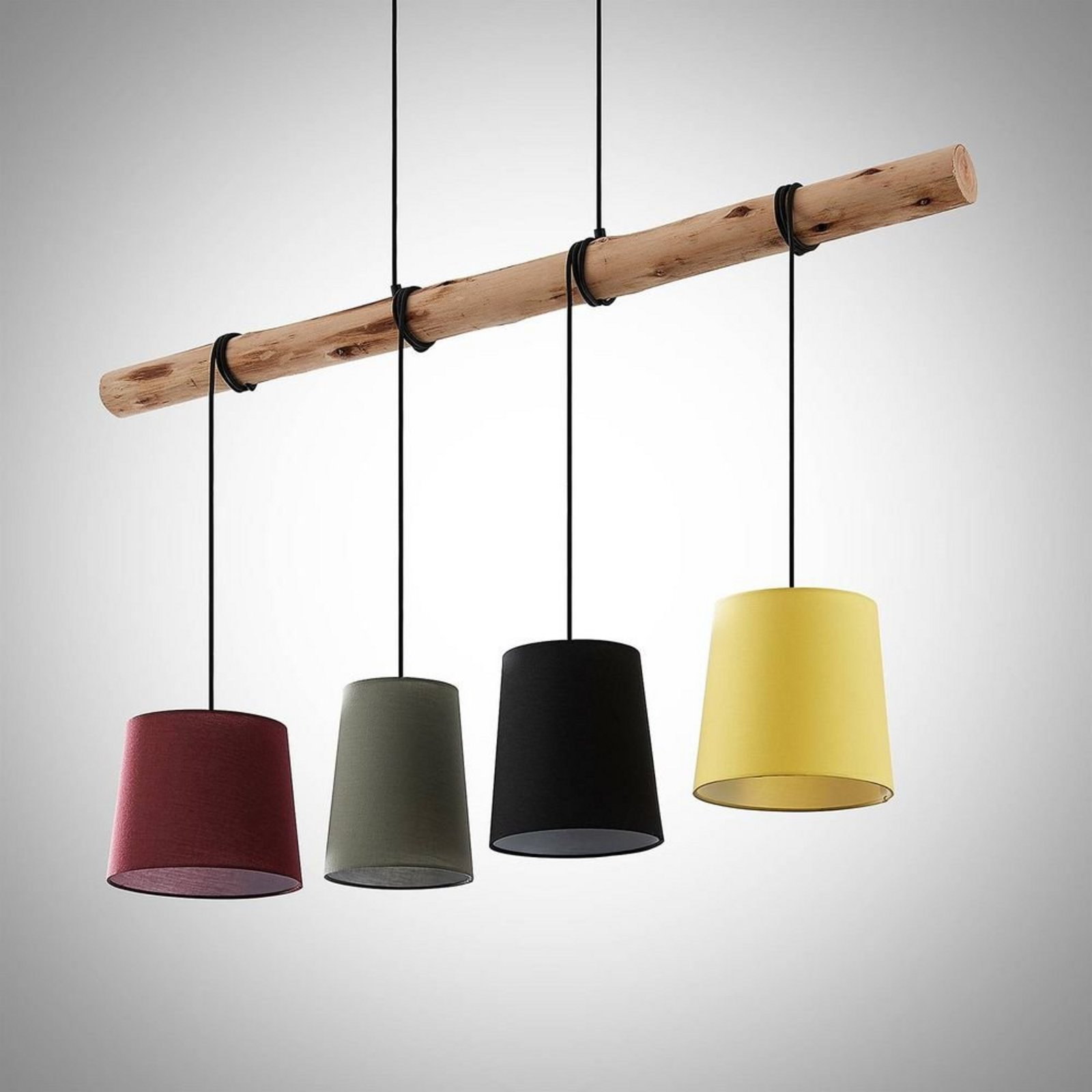 Moskau 4 Pendant Red/Grey/Black/Yellow - Lindby