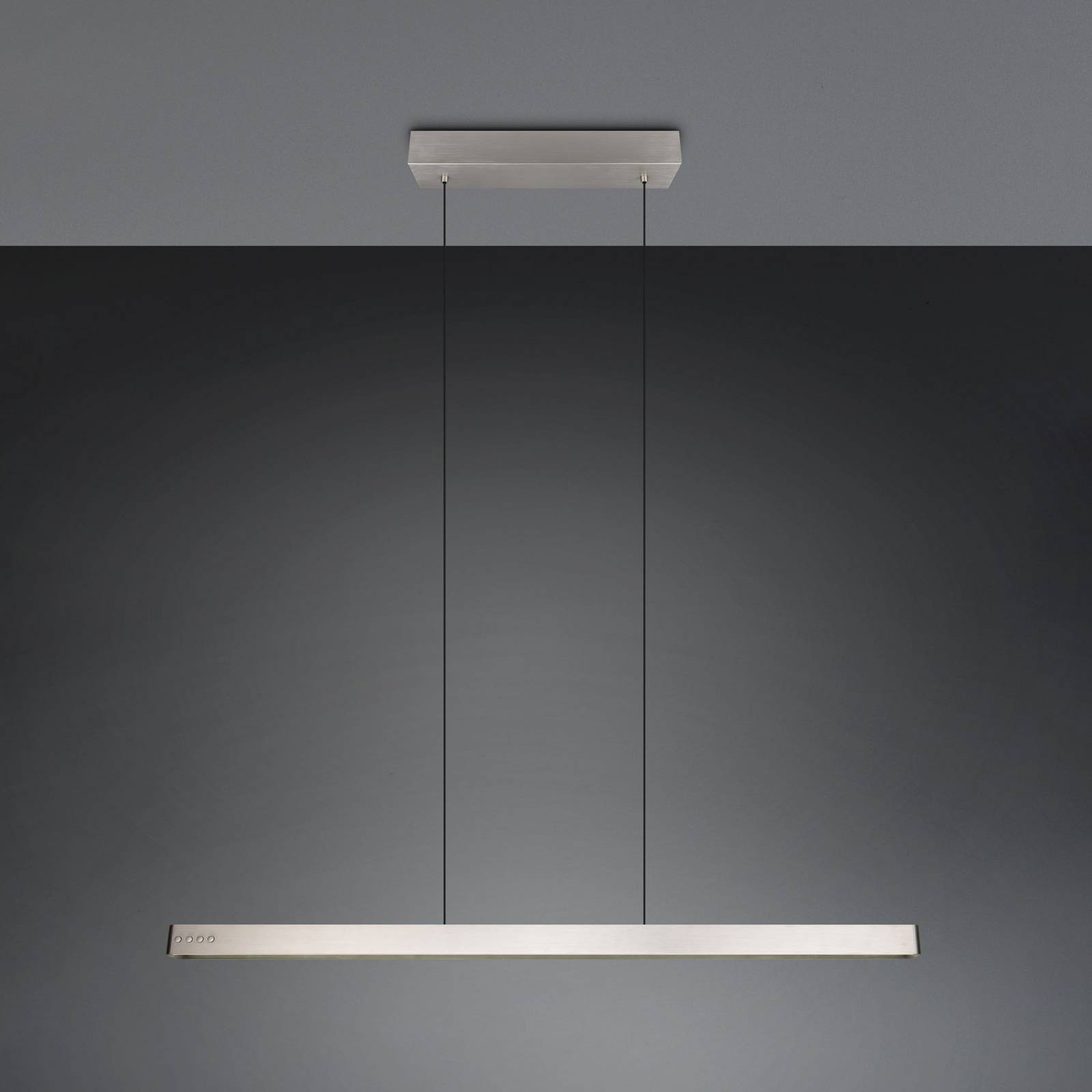 LED-Hängeleuchte Donegal, nickelfarben, Länge 150 cm, CCT günstig online kaufen