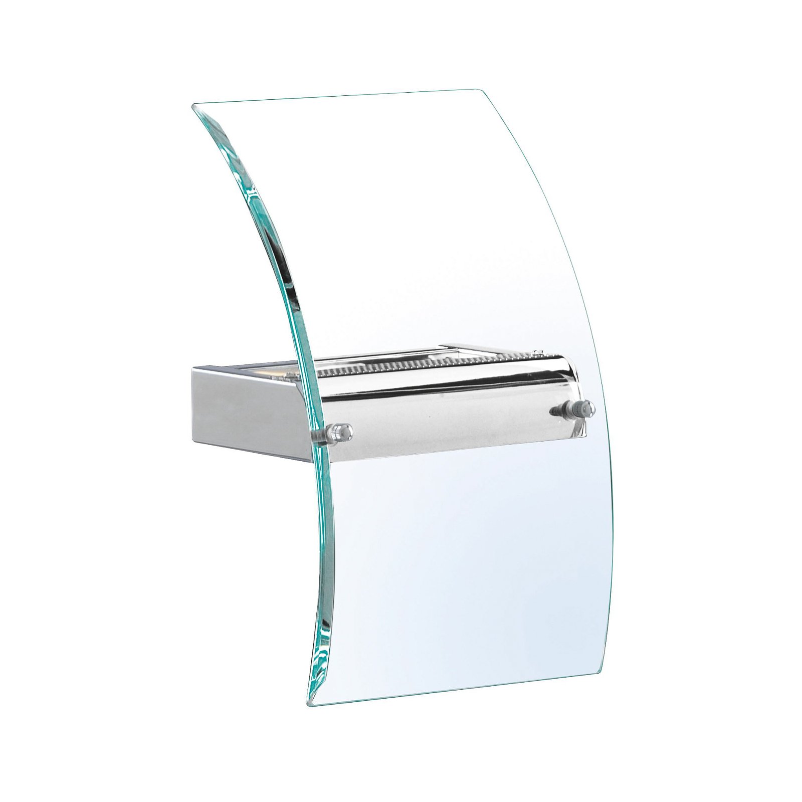 Applique murale LED Corridor, chrome/clair, verre, hauteur 29 cm